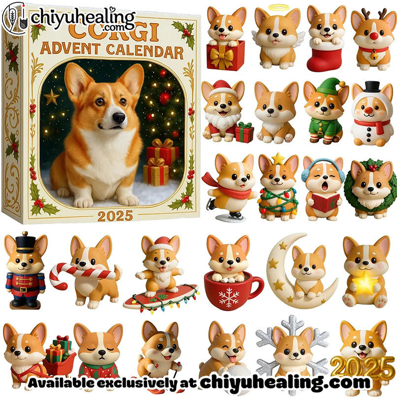 Coigi Advent Calendar 2025 - 24 Gifts Inside!, Christmas Countdown Advent Calendar Gift Box with 24 Acrylic Ornaments