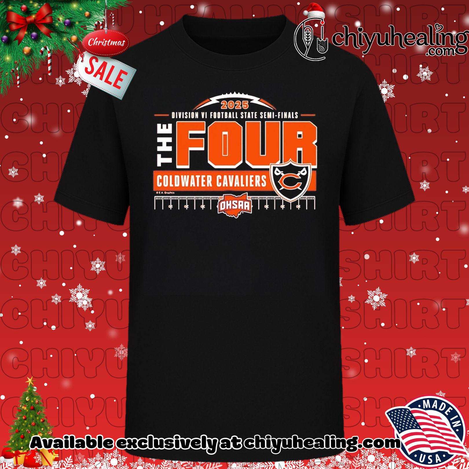 Coldwater Cavaliers 2025 MHSAA Football D6 The Four shirt, Hoodie, Sweatshirt, Poster Canvas, Mug, Ornaments 6 Coldwater Cavaliers 2025 MHSAA Football D6 The Four shirt, Hoodie, Sweatshirt, Poster Canvas, Mug, Ornaments