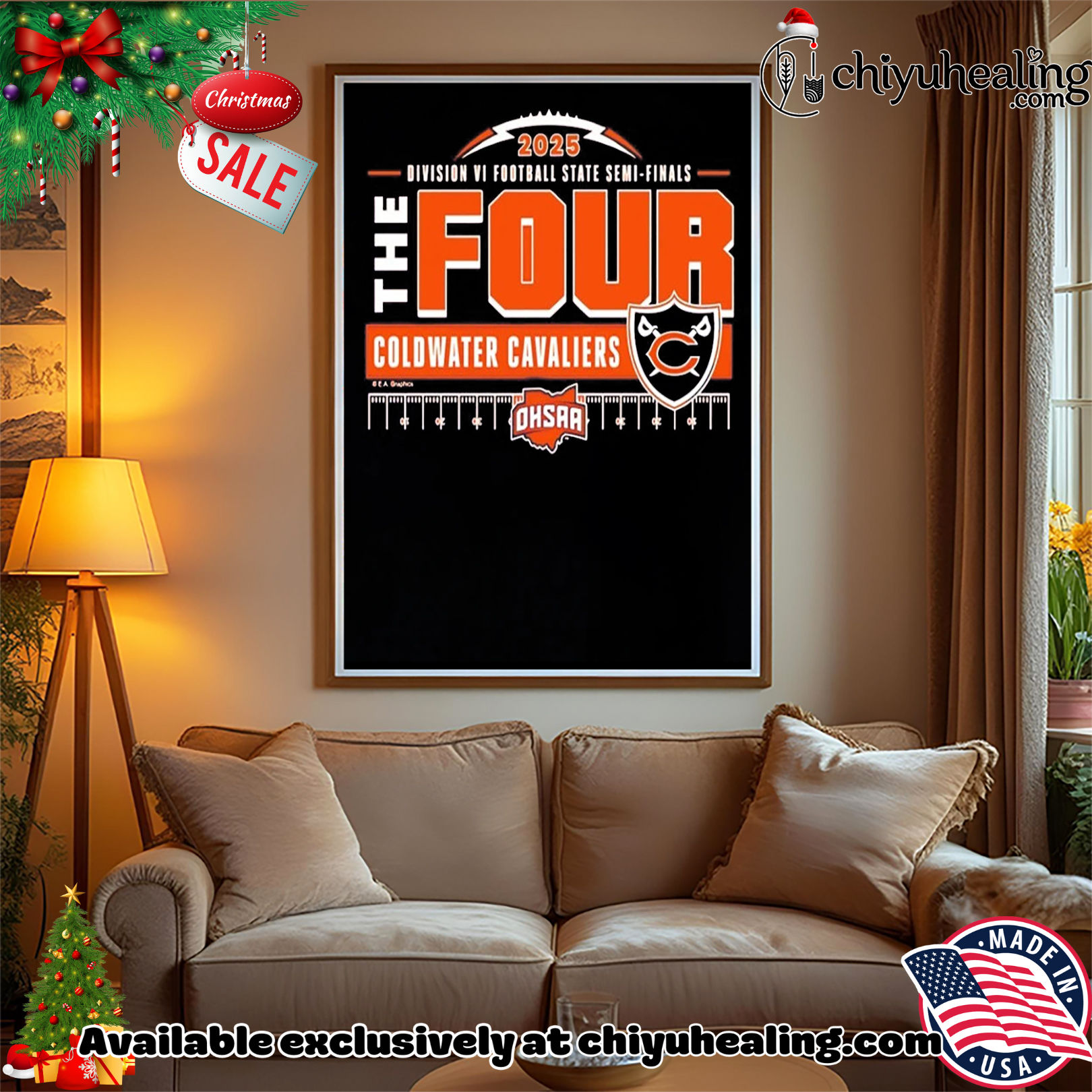 Coldwater Cavaliers 2025 MHSAA Football D6 The Four shirt, Hoodie, Sweatshirt, Poster Canvas, Mug, Ornaments Coldwater Cavaliers 2025 MHSAA Football D6 The Four shirt, Hoodie, Sweatshirt, Poster Canvas, Mug, Ornaments
