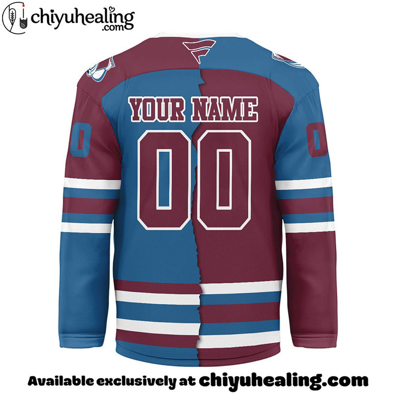 Colorado Avalanche - Premium NHL Personalized Split Color Hockey Jersey