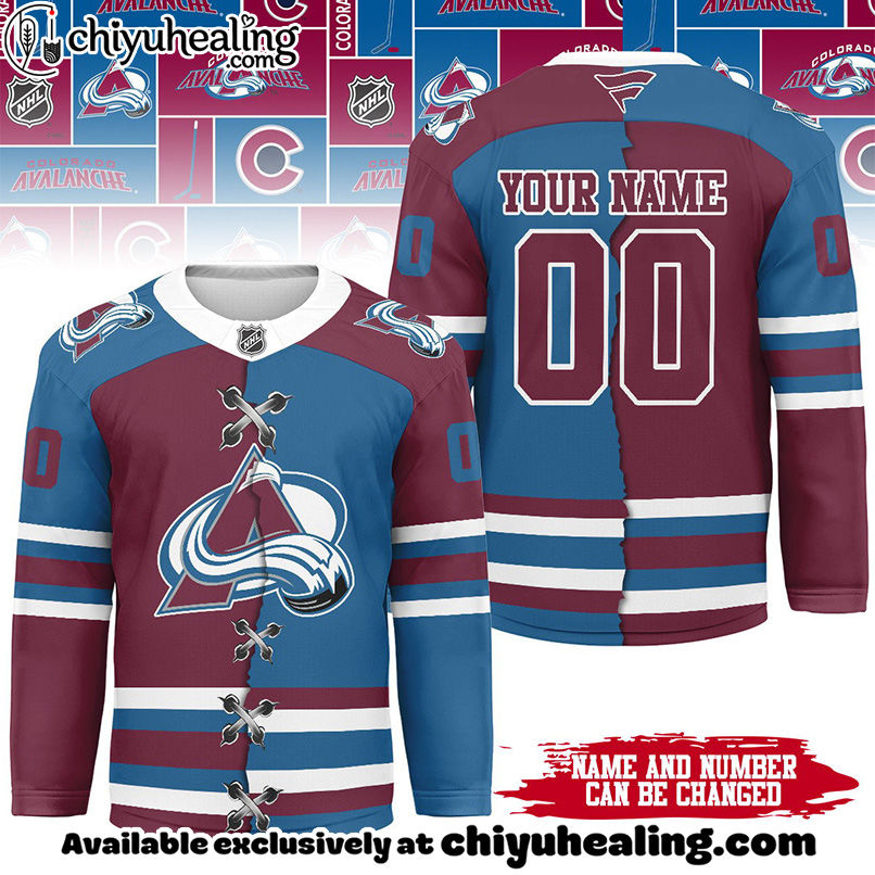 Colorado Avalanche - Premium NHL Personalized Split Color Hockey Jersey