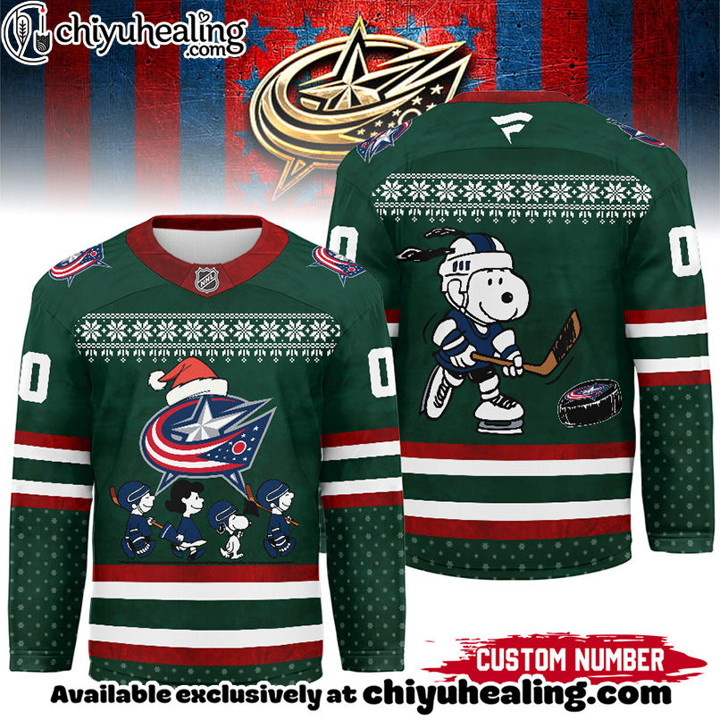 Columbus Blue Jackets - Premium NHL Peanuts Snoopy Hockey Jersey