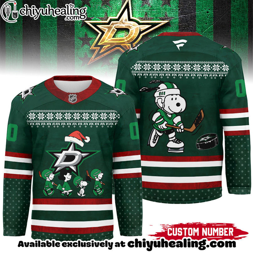 Dallas Stars - Premium NHL Peanuts Snoopy Hockey Jersey