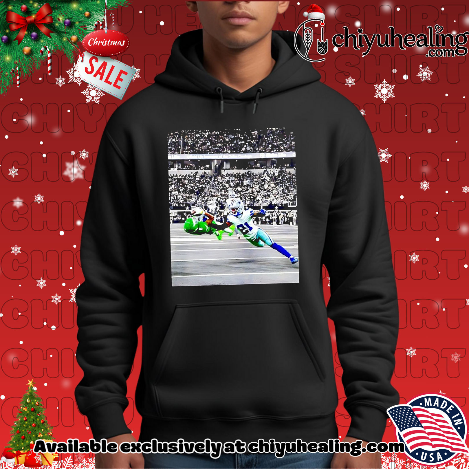 DeVonta Smith Defying Gravity Dallas vs Philadelphia Christmas ornament, Hoodie, Sweatshirt, Poster Canvas, Mug, Ornaments