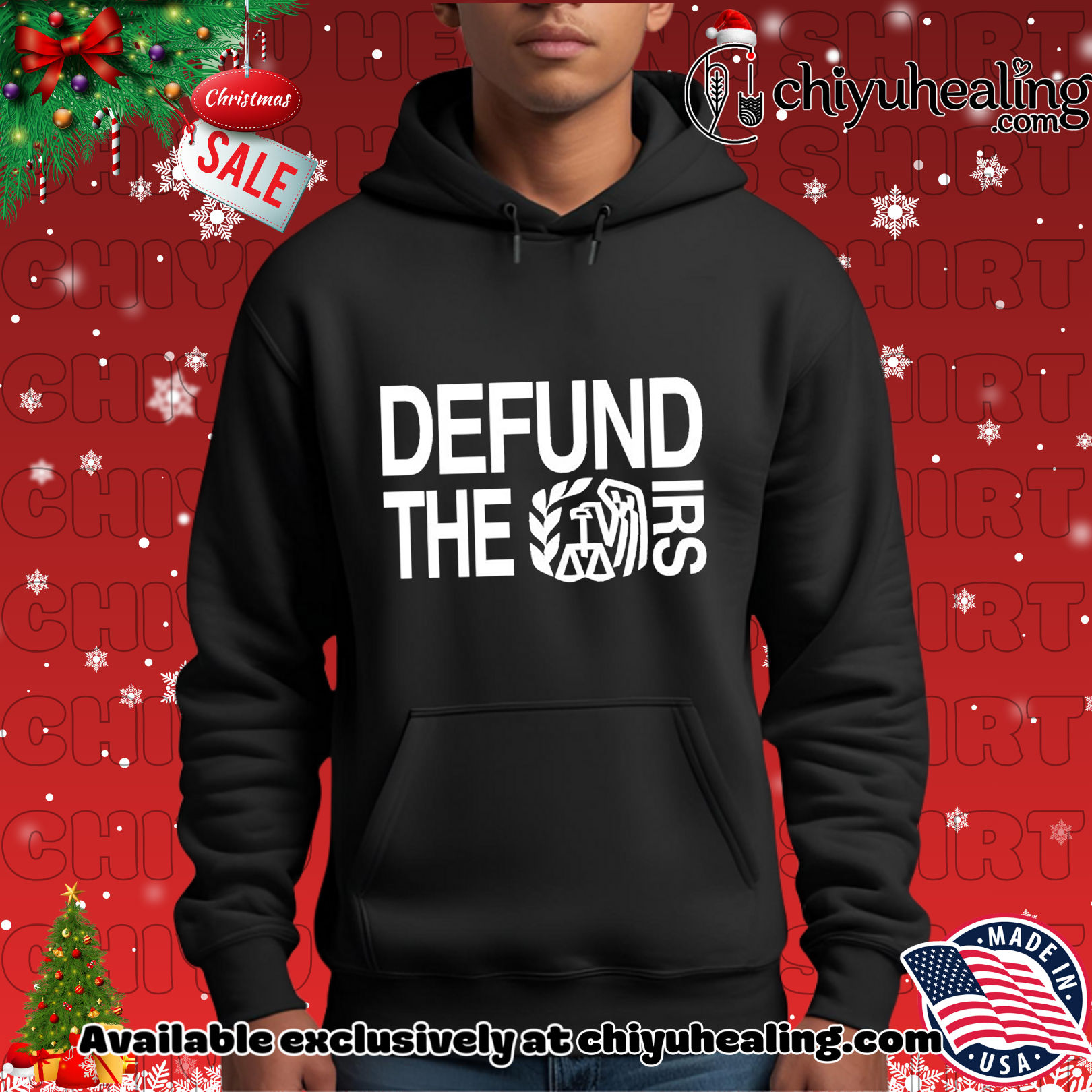 Defund The IRS logo '25 Christmas ornament, Hoodie, Sweatshirt, Poster Canvas, Mug, Ornaments
