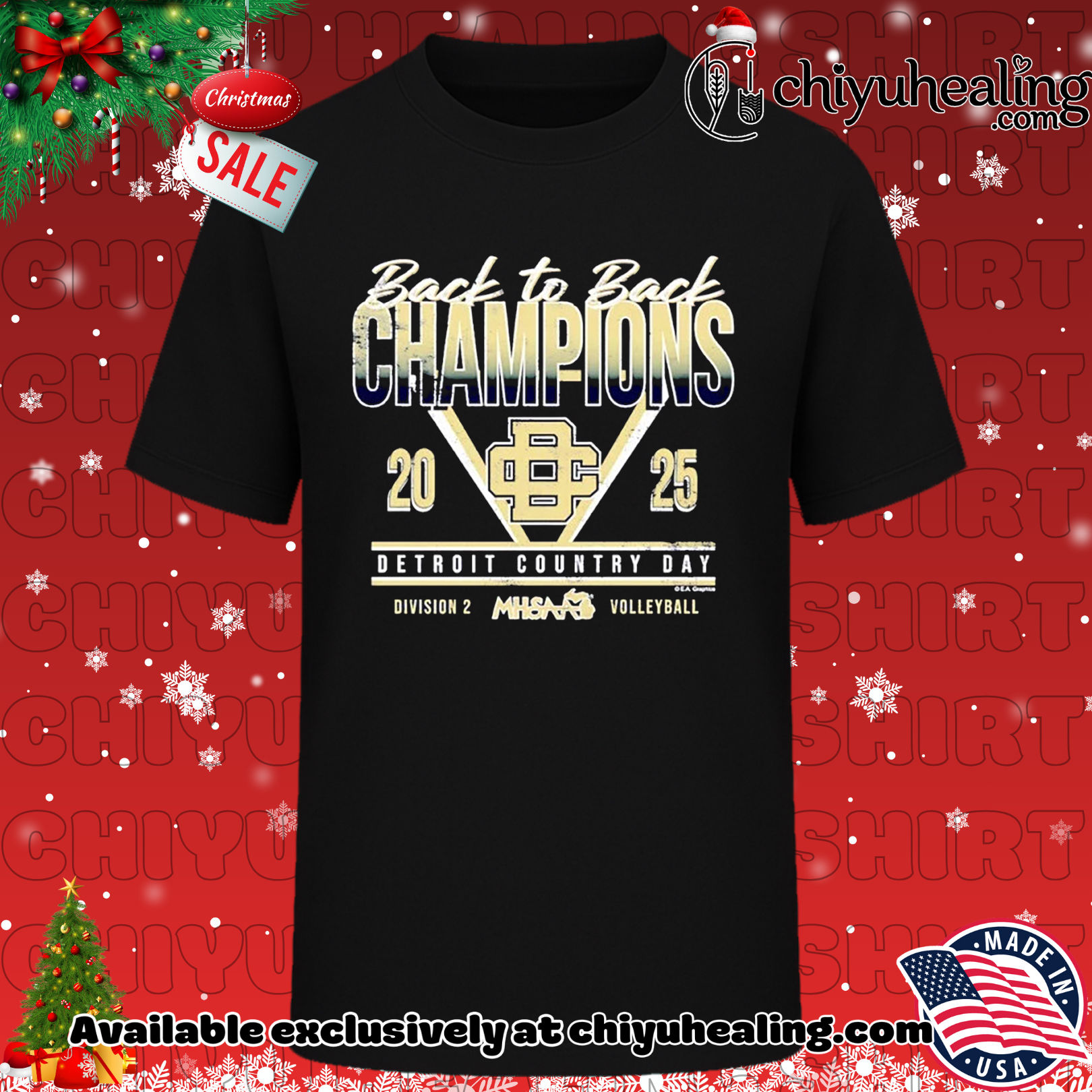 Detroit Country Day 2025 MHSAA Volleyball D2 Back to Back Champions Christmas ornament, Hoodie, Sweatshirt, Poster Canvas, Mug, Ornaments 6 Detroit Country Day 2025 MHSAA Volleyball D2 Back to Back Champions Christmas ornament, Hoodie, Sweatshirt, Poster Canvas, Mug, Ornaments