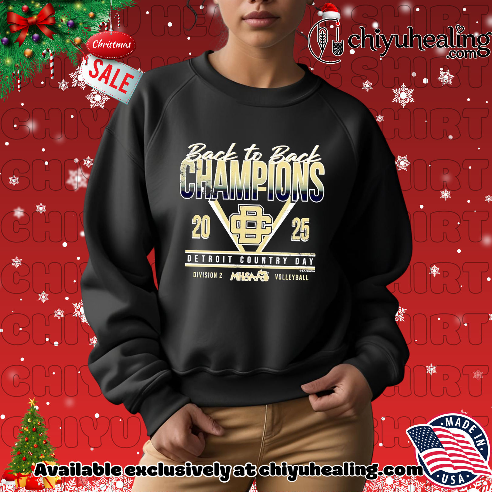 Detroit Country Day 2025 MHSAA Volleyball D2 Back to Back Champions Christmas ornament, Hoodie, Sweatshirt, Poster Canvas, Mug, Ornaments 2 Detroit Country Day 2025 MHSAA Volleyball D2 Back to Back Champions Christmas ornament, Hoodie, Sweatshirt, Poster Canvas, Mug, Ornaments