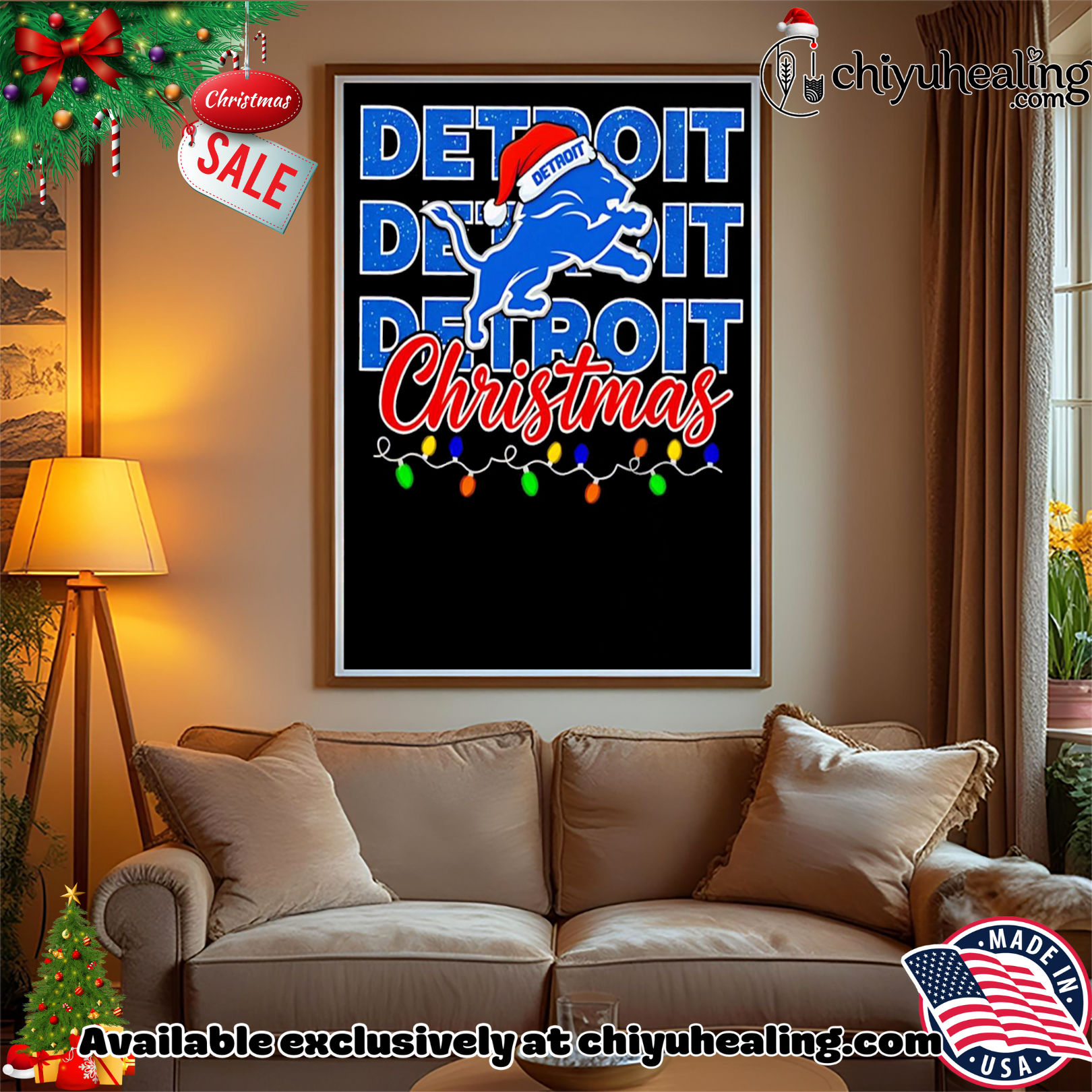 Detroit Lions Christmas lights repeat shirt, Hoodie, Sweatshirt, Poster Canvas, Mug, Ornaments Detroit Lions Christmas lights repeat shirt, Hoodie, Sweatshirt, Poster Canvas, Mug, Ornaments