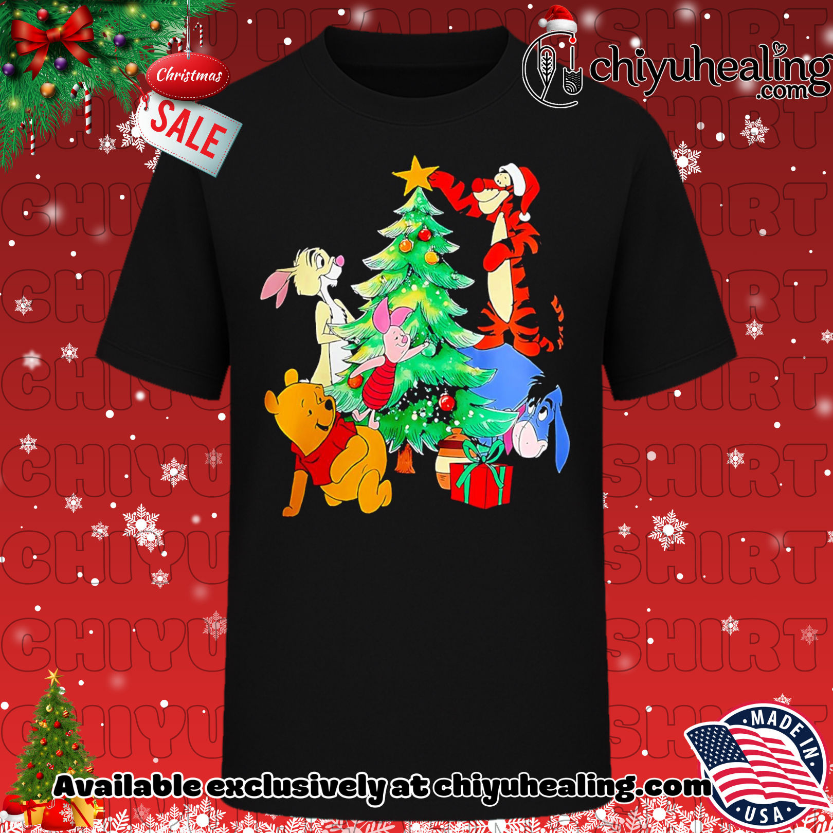 Disney Winnie The Pooh Holiday Light-Up Cartoon 2025 shirt, Hoodie, Sweatshirt, Poster Canvas, Mug, Ornaments