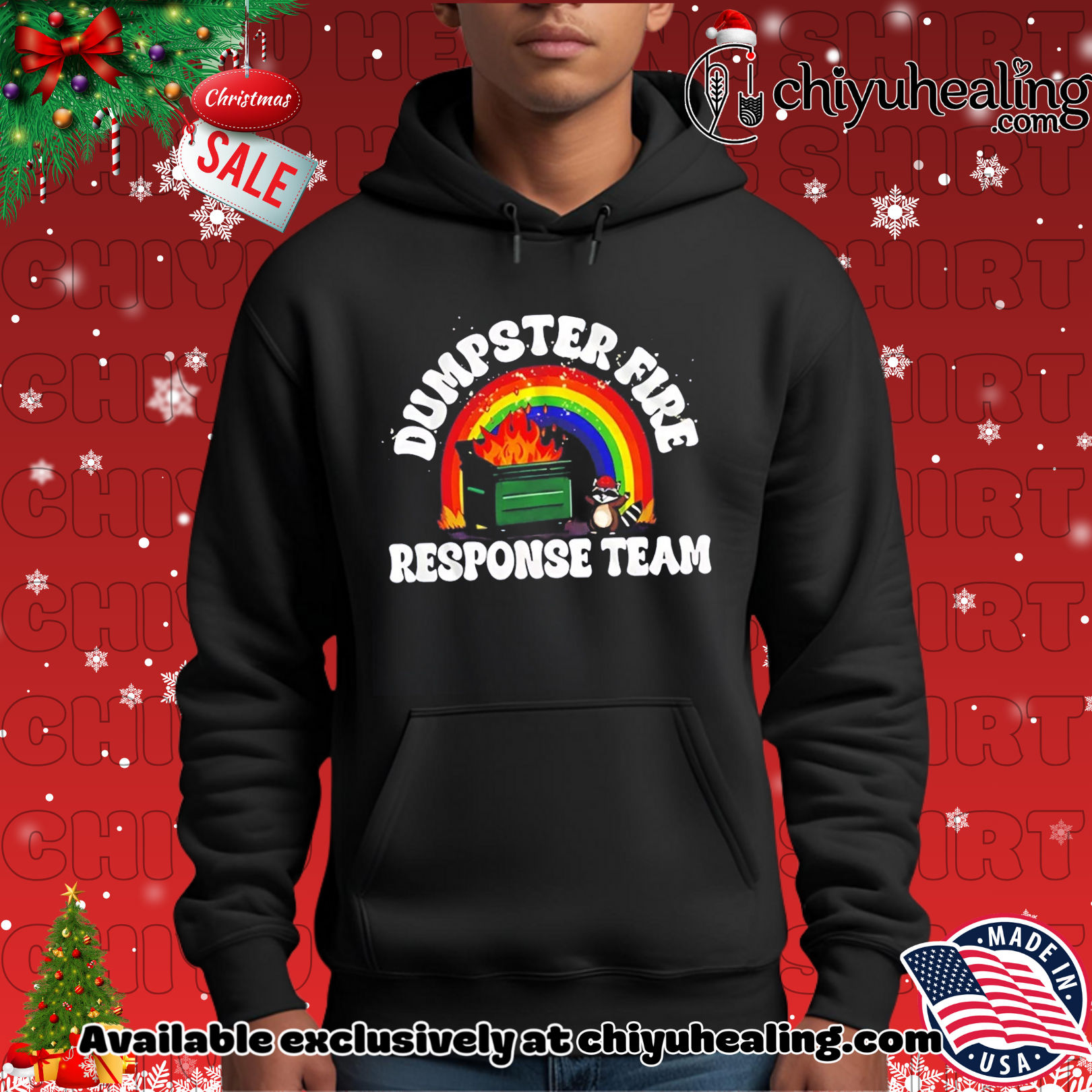 Dumpster fire response team raccoon rainbow shirt, Hoodie, Sweatshirt, Poster Canvas, Mug, Ornaments