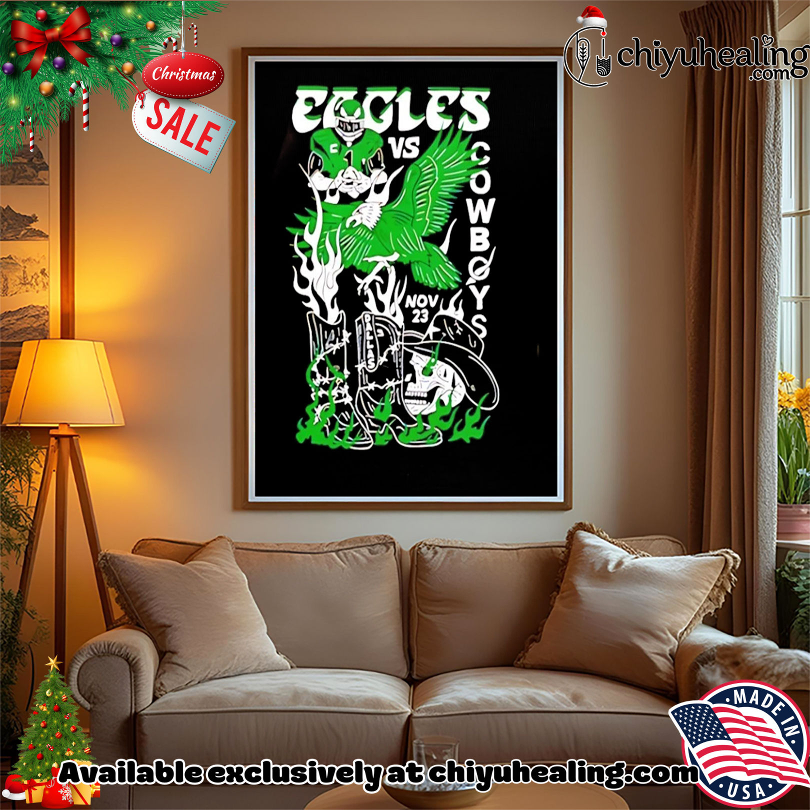 Eagles vs Cowboys Showdown In Dallas Nov 23 paint shirt, Hoodie, Sweatshirt, Poster Canvas, Mug, Ornaments Eagles vs Cowboys Showdown In Dallas Nov 23 paint shirt, Hoodie, Sweatshirt, Poster Canvas, Mug, Ornaments