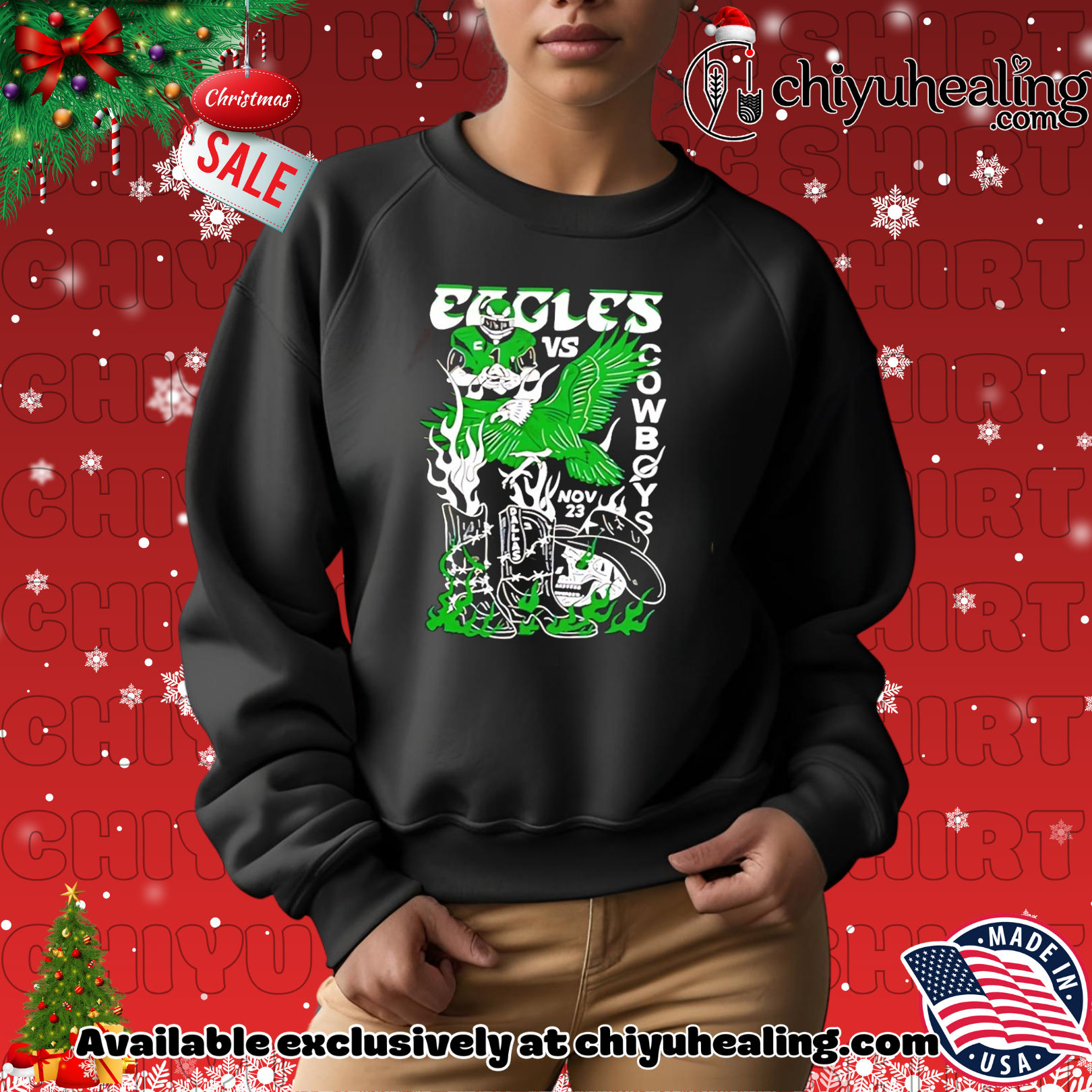 Eagles vs Cowboys Showdown In Dallas Nov 23 paint shirt, Hoodie, Sweatshirt, Poster Canvas, Mug, Ornaments Eagles vs Cowboys Showdown In Dallas Nov 23 paint shirt, Hoodie, Sweatshirt, Poster Canvas, Mug, Ornaments