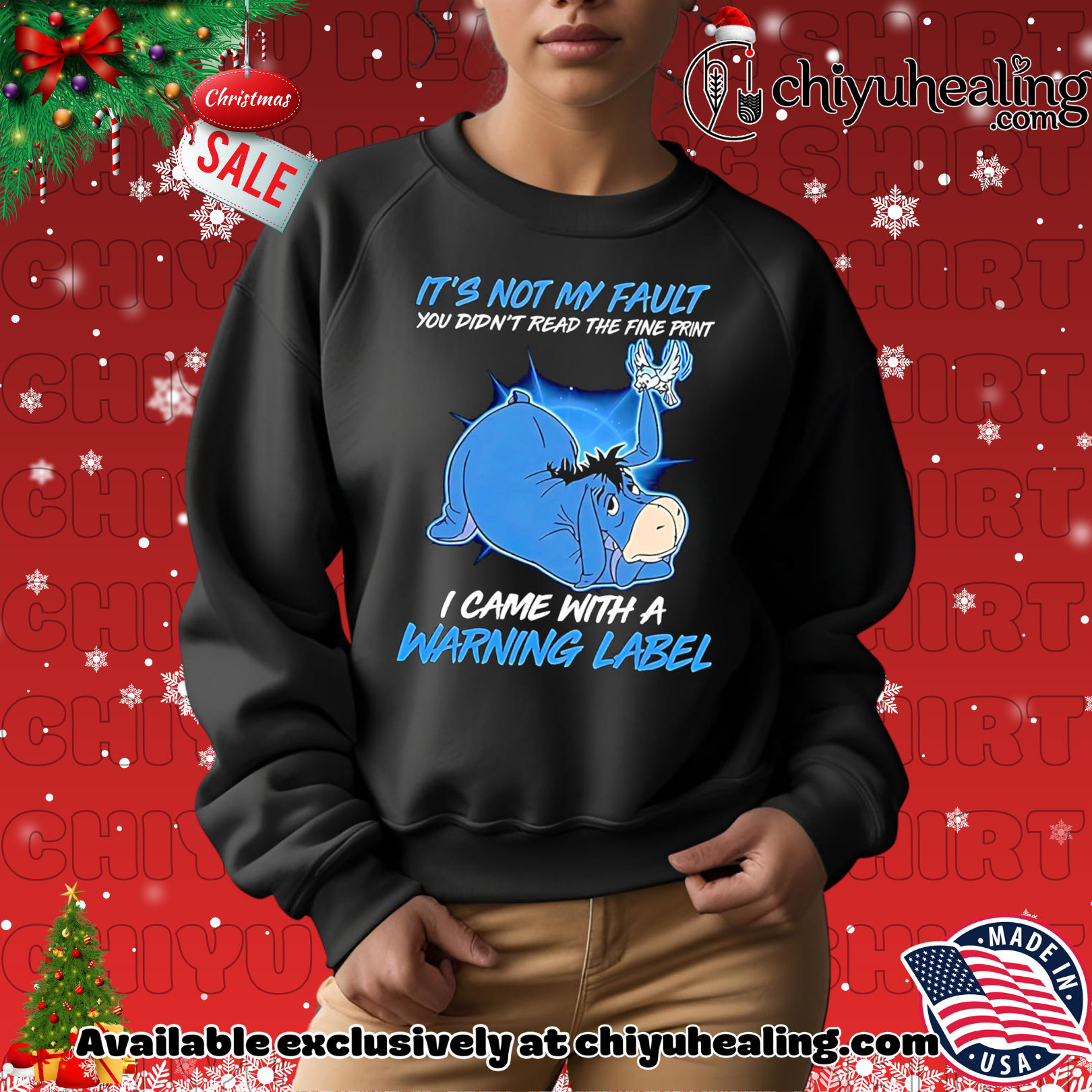 Eeyore It's Not My Fault You Didn't Read The Fine Print I Came With A Warning Label shirt, Hoodie, Sweatshirt, Poster Canvas, Mug, Ornaments 14 Eeyore Its Not My Fault You Didnt Read The Fine Print I Came With A Warning Label shirt Hoodie Sweatshirt