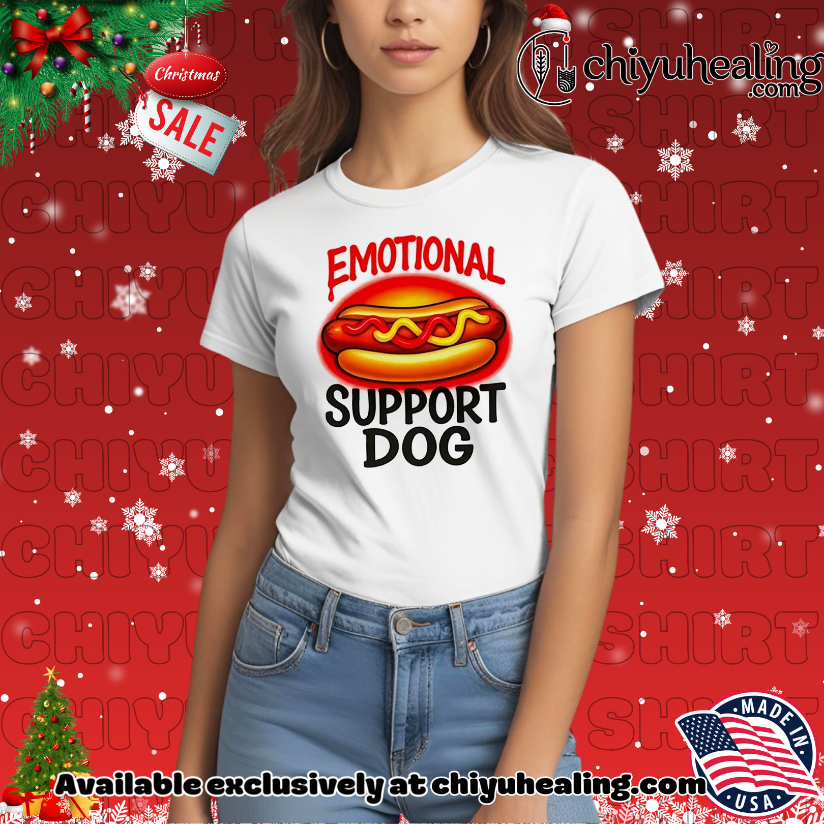 Emotional Support Dog Hot Dog Christmas ornament, Hoodie, Sweatshirt, Poster Canvas, Mug, Ornaments 7 Emotional Support Dog Hot Dog Christmas ornament, Hoodie, Sweatshirt, Poster Canvas, Mug, Ornaments