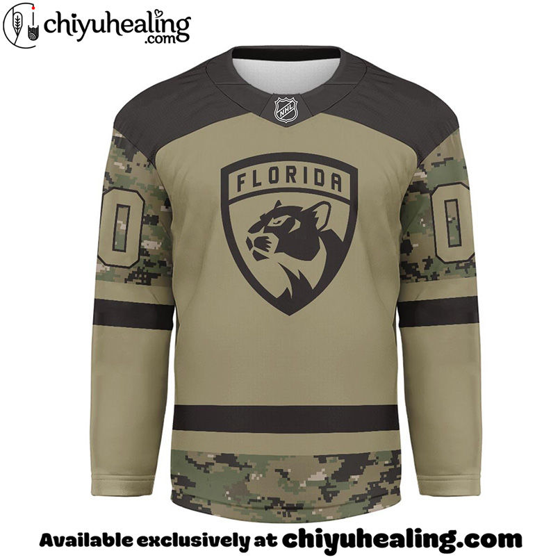 Florida Panthers - Premium NHL Camo Army Hockey Jersey Florida Panthers - Premium NHL Camo Army Hockey Jersey