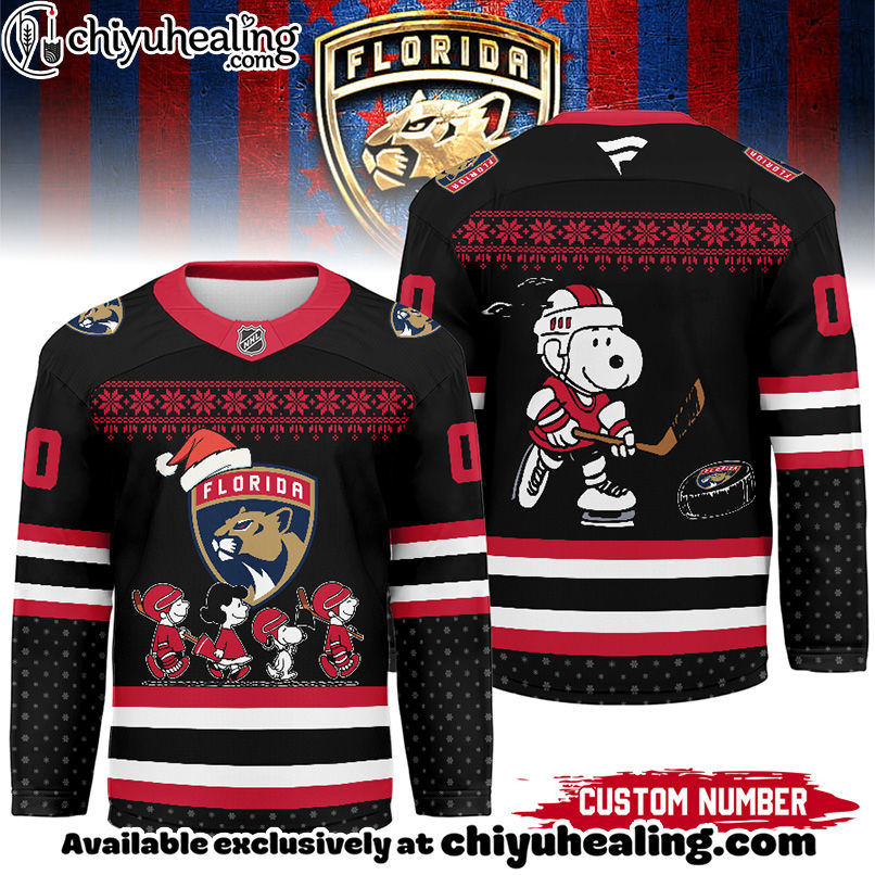 Florida Panthers - Premium NHL Peanuts Snoopy Hockey Jersey Ver 2