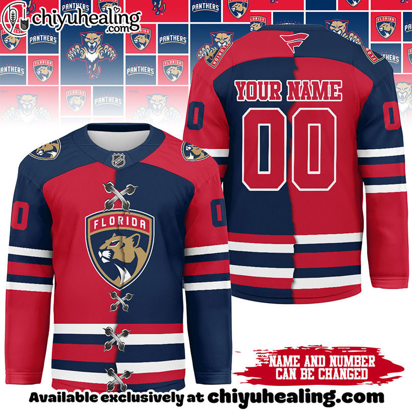 Florida Panthers - Premium NHL Personalized Split Color Hockey Jersey
