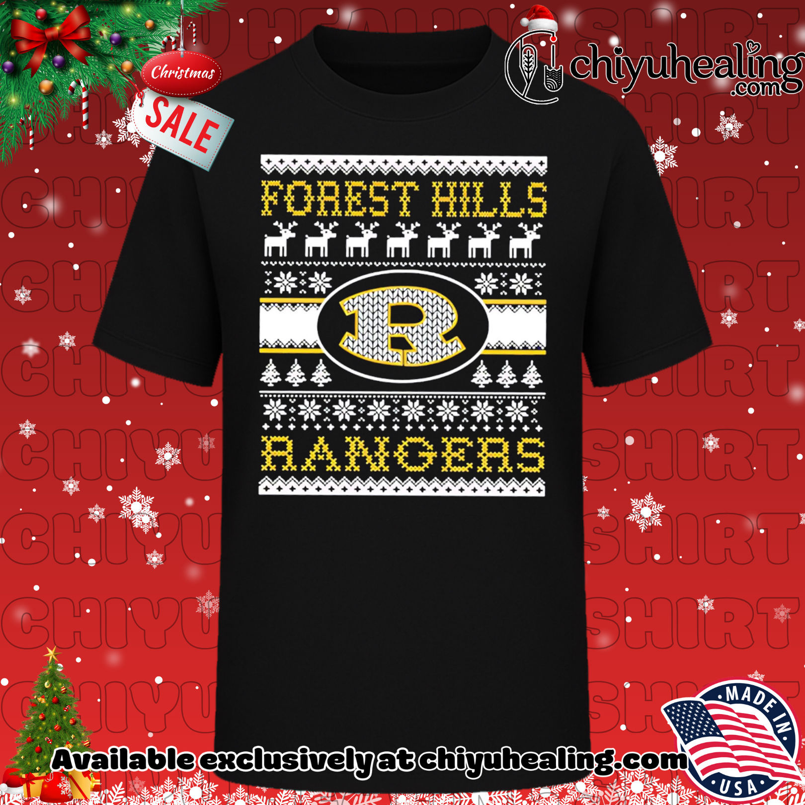Forest Hills Spirit Club Rangers Ugly Christmas shirt, Hoodie, Sweatshirt, Poster Canvas, Mug, Ornaments