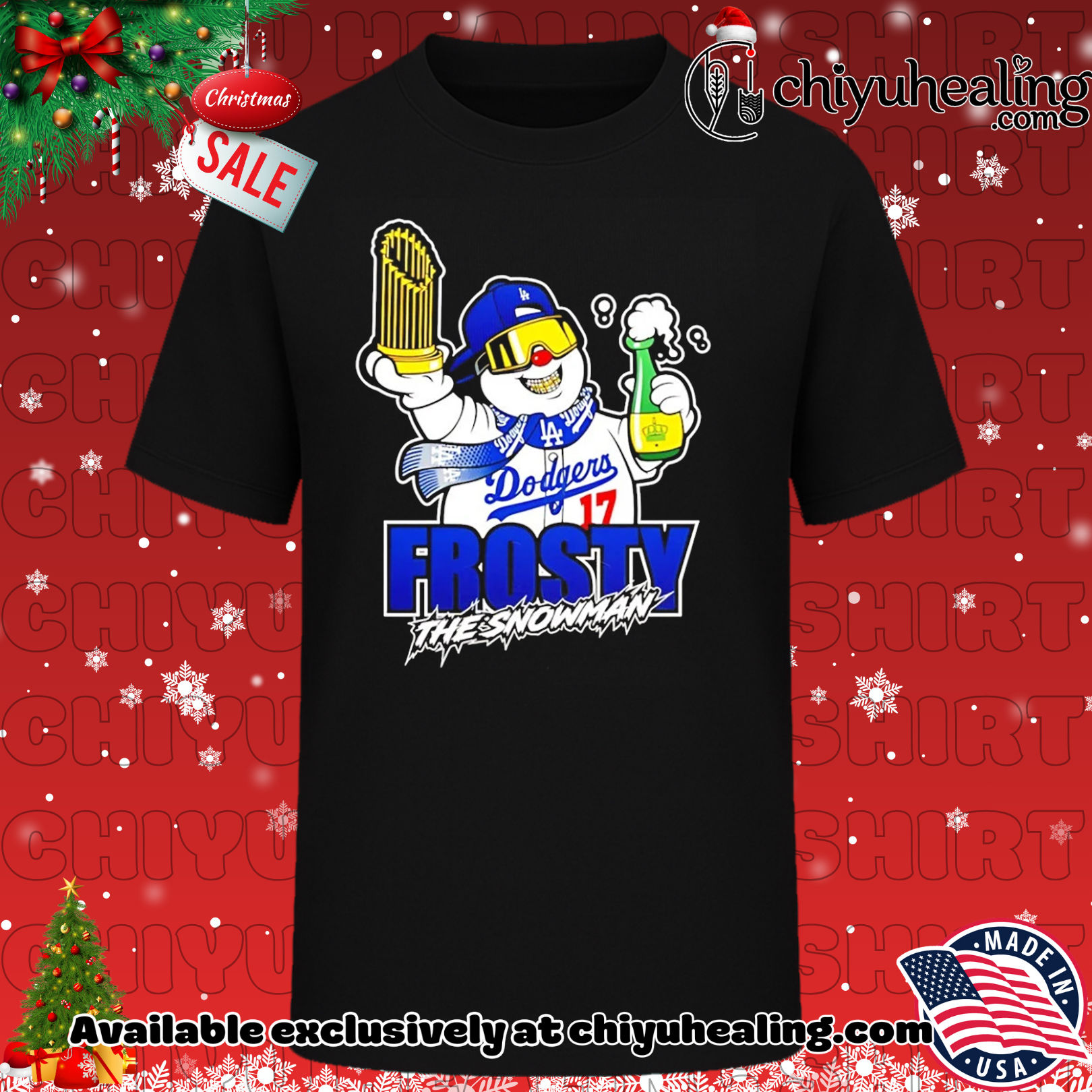 Frosty The Snowman LA Dodgers Champions 2025 shirt, Hoodie, Sweatshirt, Poster Canvas, Mug, Ornaments