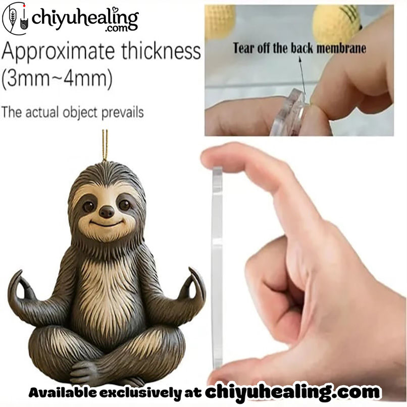 Fun Sloth Advent Calendar 2025, Christmas Countdown Advent Calendar Gift Box with 24 Acrylic Ornaments