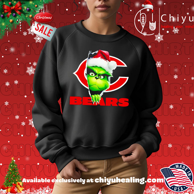 Funny Grinch Peeking Through Chicago Bears Christmas Holiday shirt, Hoodie, Sweatshirt, Poster Canvas, Mug, Ornaments Funny Grinch Peeking Through Chicago Bears Christmas Holiday shirt, Hoodie, Sweatshirt, Poster Canvas, Mug, Ornaments