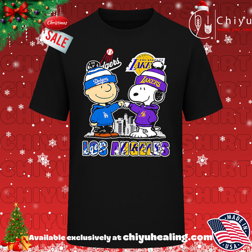 Funny Los Angeles Dodgers x Los Angeles Lakers Snoopy shirt, Hoodie, Sweatshirt, Poster Canvas, Mug, Ornaments