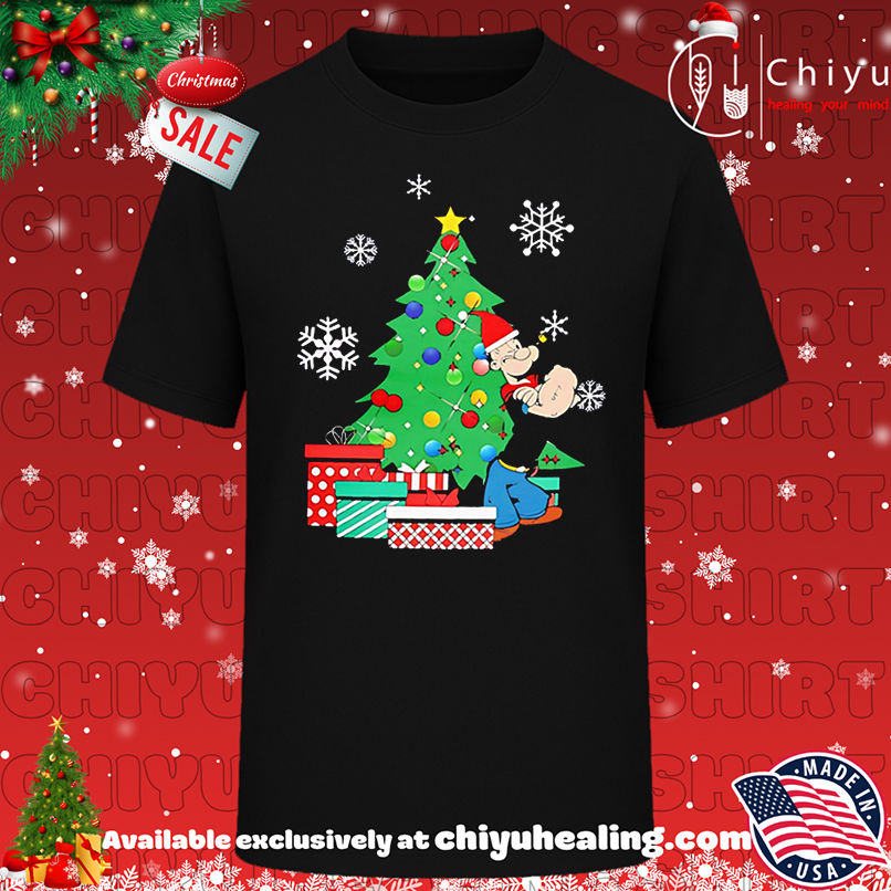 Funny Popeye Christmas Tree shirt, Hoodie, Sweatshirt, Poster Canvas, Mug, Ornaments