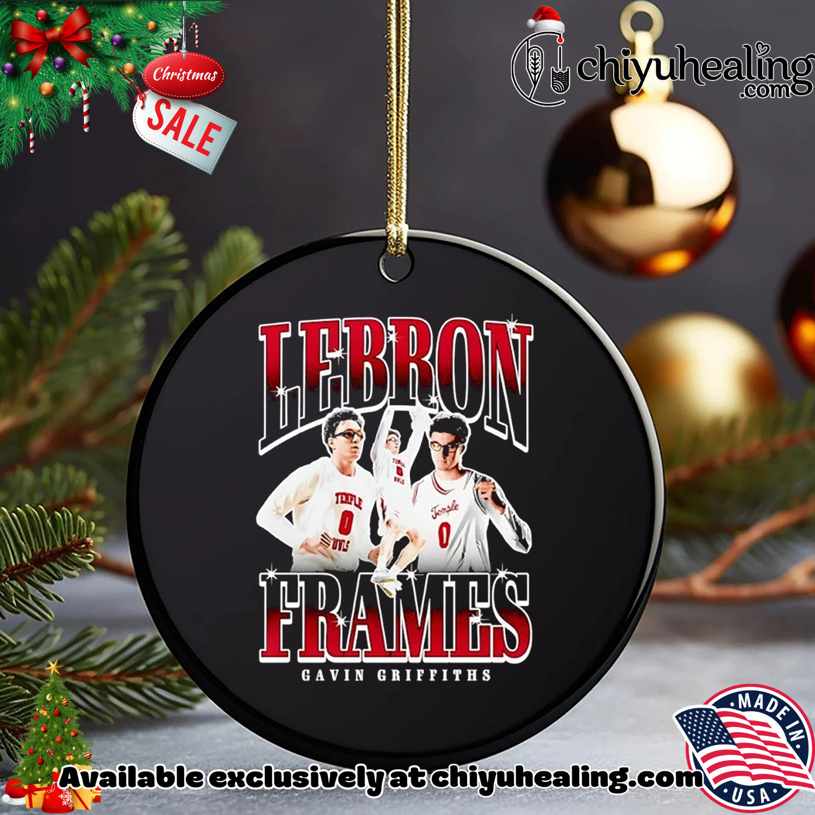Gavin Griffiths Temple Owls Lebron Frames graphic Christmas ornament, Hoodie, Sweatshirt, Poster Canvas, Mug, Ornaments Gavin Griffiths Temple Owls Lebron Frames graphic Christmas ornament, Hoodie, Sweatshirt, Poster Canvas, Mug, Ornaments