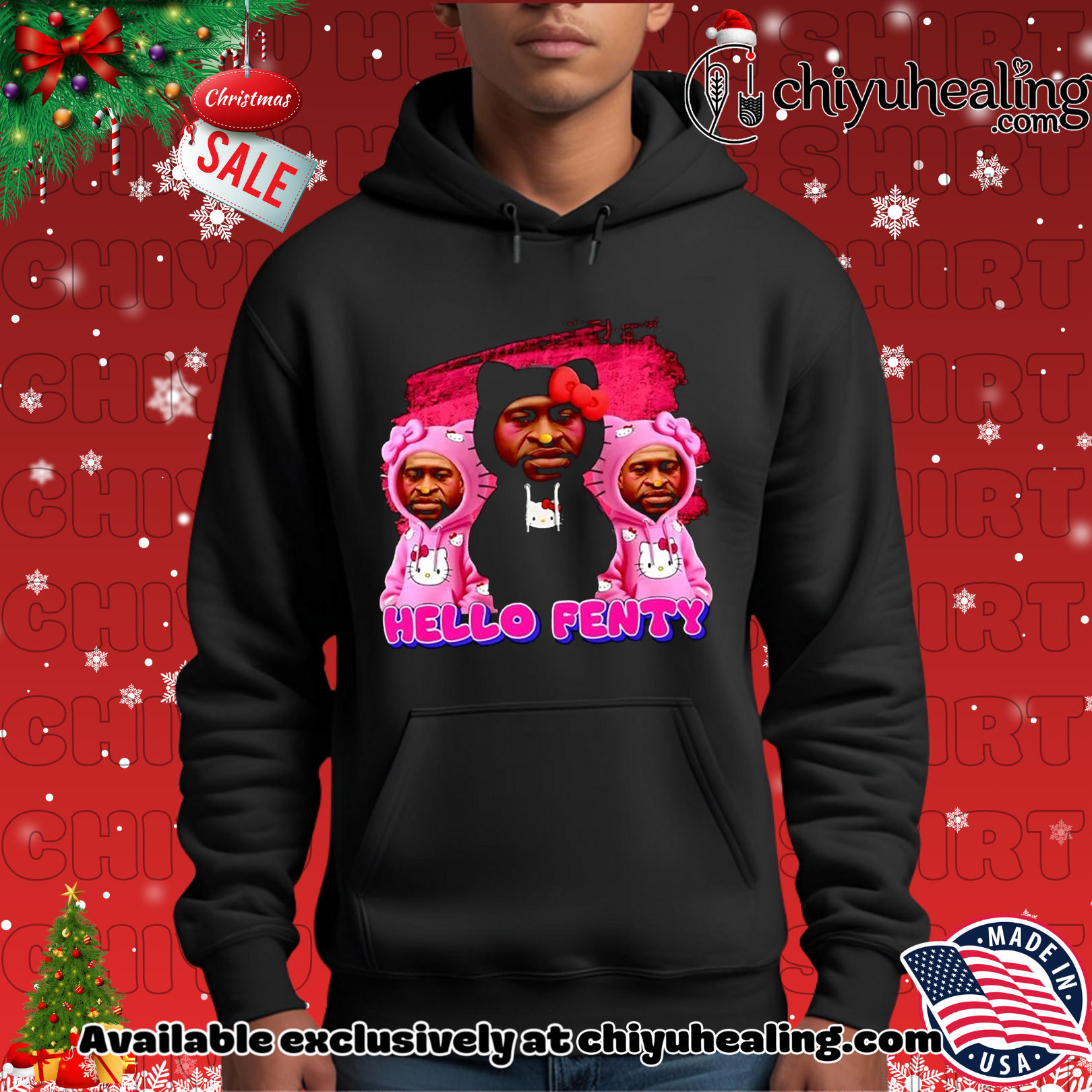 George Floyd X Hello Kitty Hello Penty funny Christmas ornament, Hoodie, Sweatshirt, Poster Canvas, Mug, Ornaments