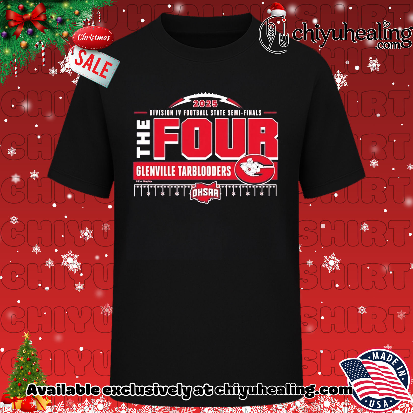 Glenville Tarblooders 2025 MHSAA Football D4 The Four shirt, Hoodie, Sweatshirt, Poster Canvas, Mug, Ornaments 6 Glenville Tarblooders 2025 MHSAA Football D4 The Four shirt, Hoodie, Sweatshirt, Poster Canvas, Mug, Ornaments