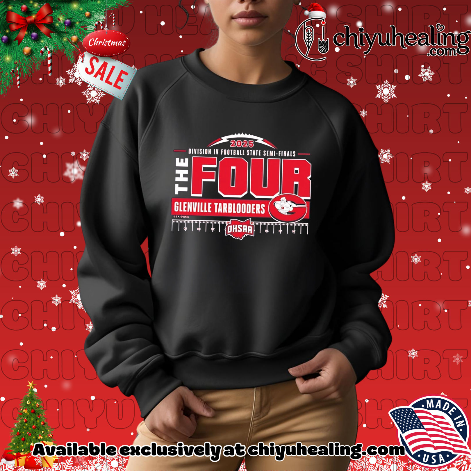 Glenville Tarblooders 2025 MHSAA Football D4 The Four shirt, Hoodie, Sweatshirt, Poster Canvas, Mug, Ornaments 2 Glenville Tarblooders 2025 MHSAA Football D4 The Four shirt, Hoodie, Sweatshirt, Poster Canvas, Mug, Ornaments