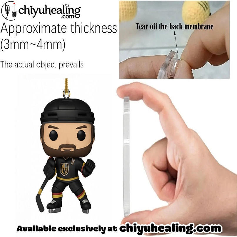 Golden Knights 8th Anniversary Advent Calendar 2025, Christmas Countdown Advent Calendar Gift Box with 24 Acrylic Ornaments