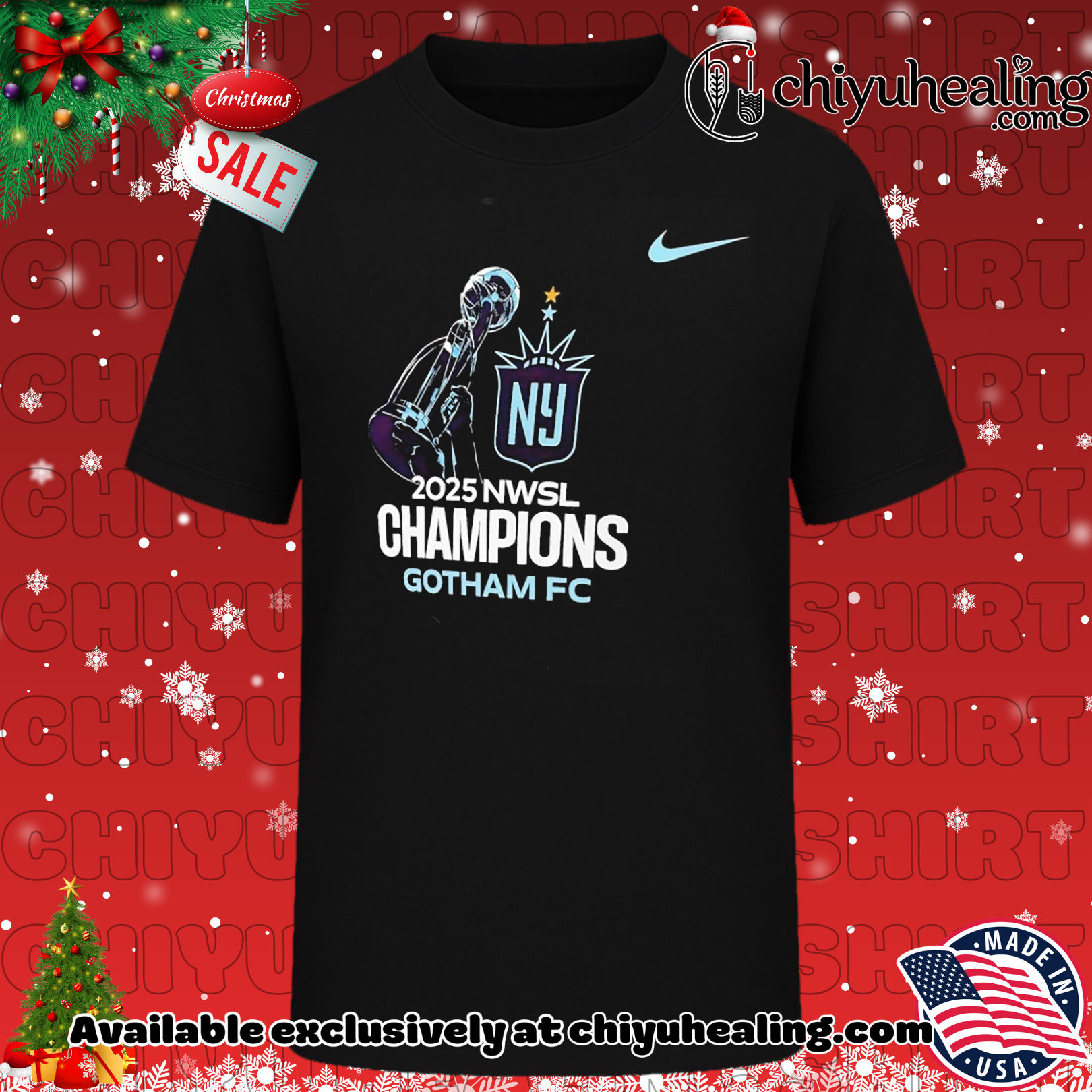 Gotham FC 2025 NWSL Champions On-Pitch logo shirt, Hoodie, Sweatshirt, Poster Canvas, Mug, Ornaments
