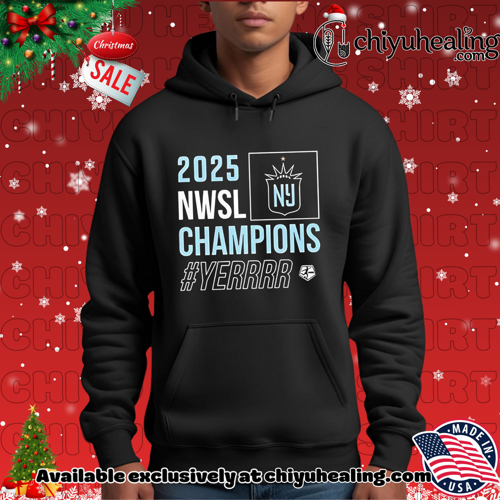 Gotham FC 2025 NWSL Champions yerrr logo Christmas ornament, Hoodie, Sweatshirt, Poster Canvas, Mug, Ornaments