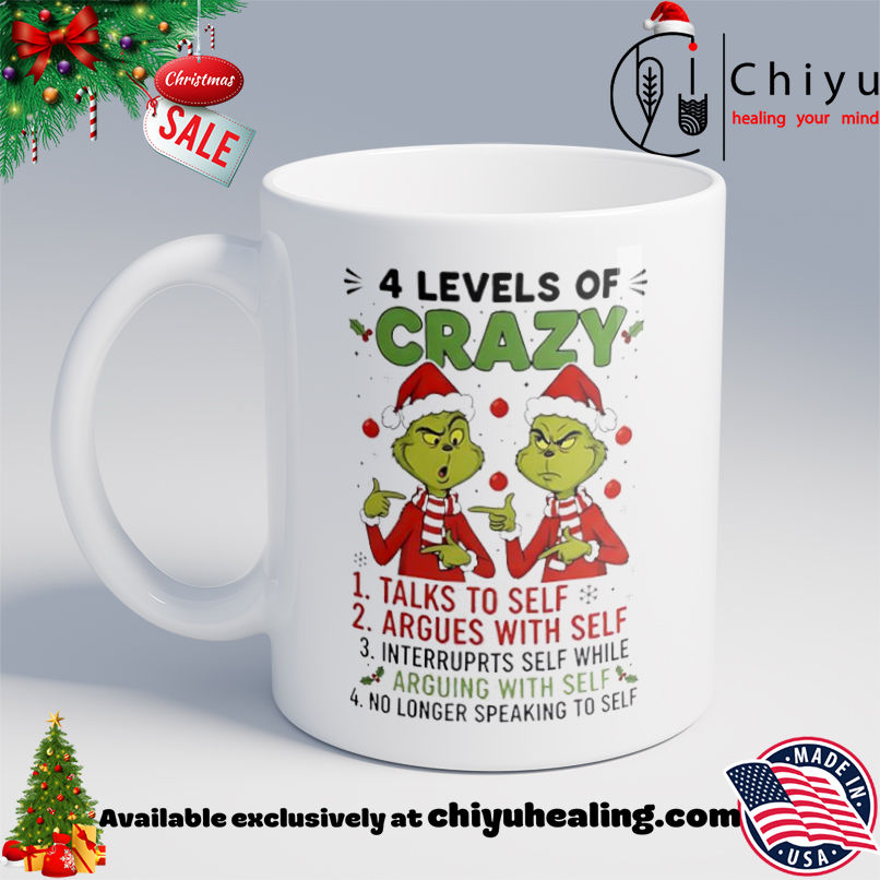 Grinch Christmas 4 levels of crazy shirt, Hoodie, Sweatshirt, Poster Canvas, Mug, Ornaments 6 Grinch Christmas 4 levels of crazy shirt, Hoodie, Sweatshirt, Poster Canvas, Mug, Ornaments