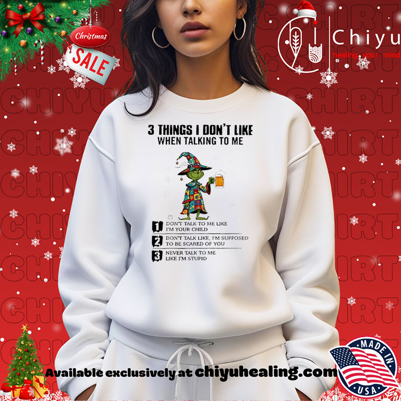 Grinch Christmas Things I don't like when talking to me shirt, Hoodie, Sweatshirt, Poster Canvas, Mug, Ornaments 14 Grinch Christmas Things I dont like when talking to me shirt Hoodie Sweatshirt