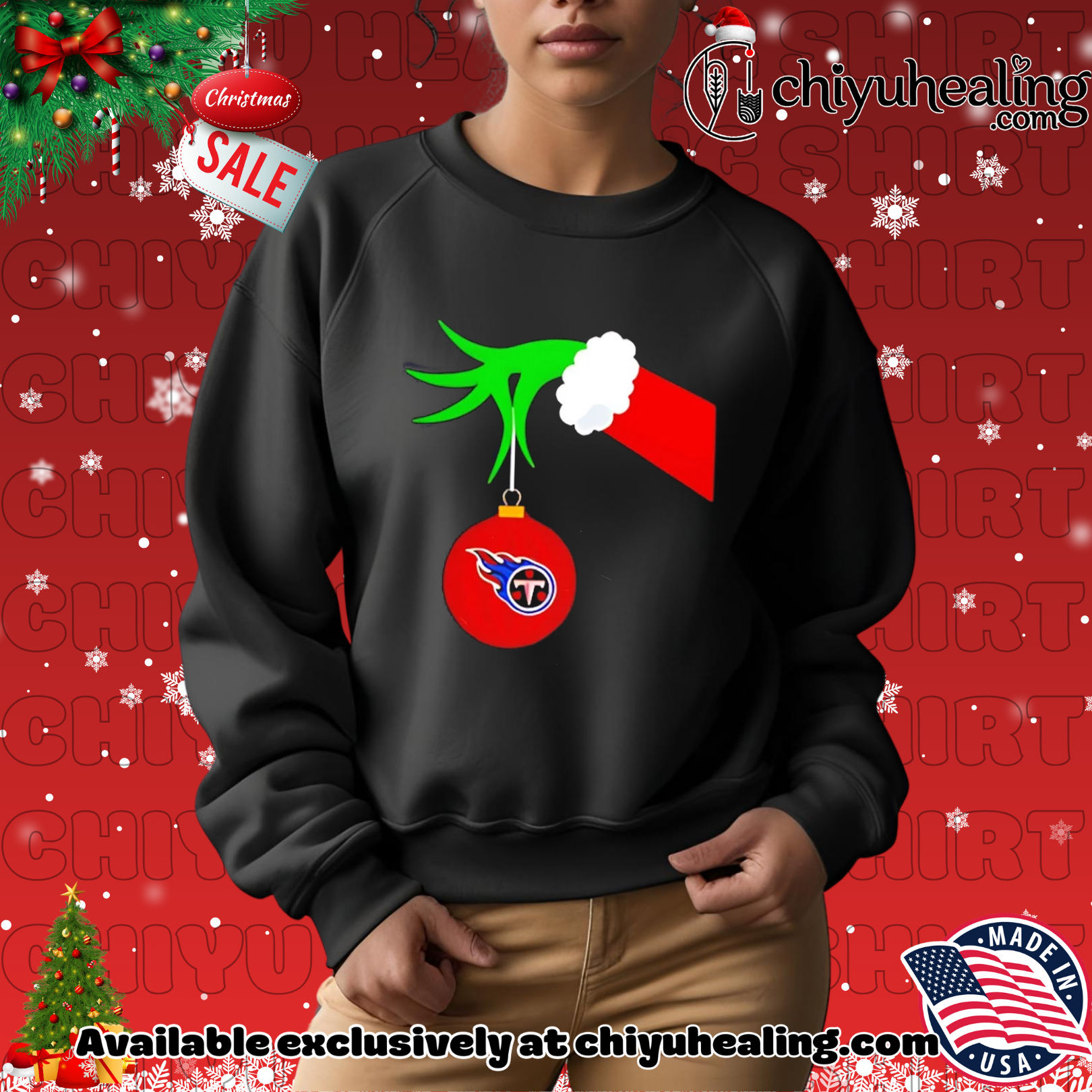 Grinch Hand holding Tennessee Titans Holiday Christmas shirt, Hoodie, Sweatshirt, Poster Canvas, Mug, Ornaments Grinch Hand holding Tennessee Titans Holiday Christmas shirt, Hoodie, Sweatshirt, Poster Canvas, Mug, Ornaments