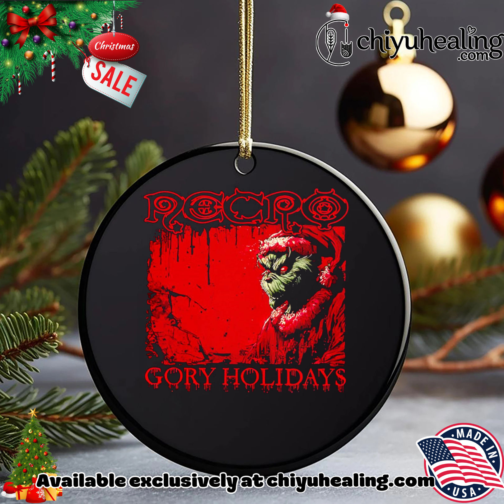 Grinch Necro Gory Holidays Christmas graphic shirt, Hoodie, Sweatshirt, Poster Canvas, Mug, Ornaments 5 Grinch Necro Gory Holidays Christmas graphic shirt, Hoodie, Sweatshirt, Poster Canvas, Mug, Ornaments