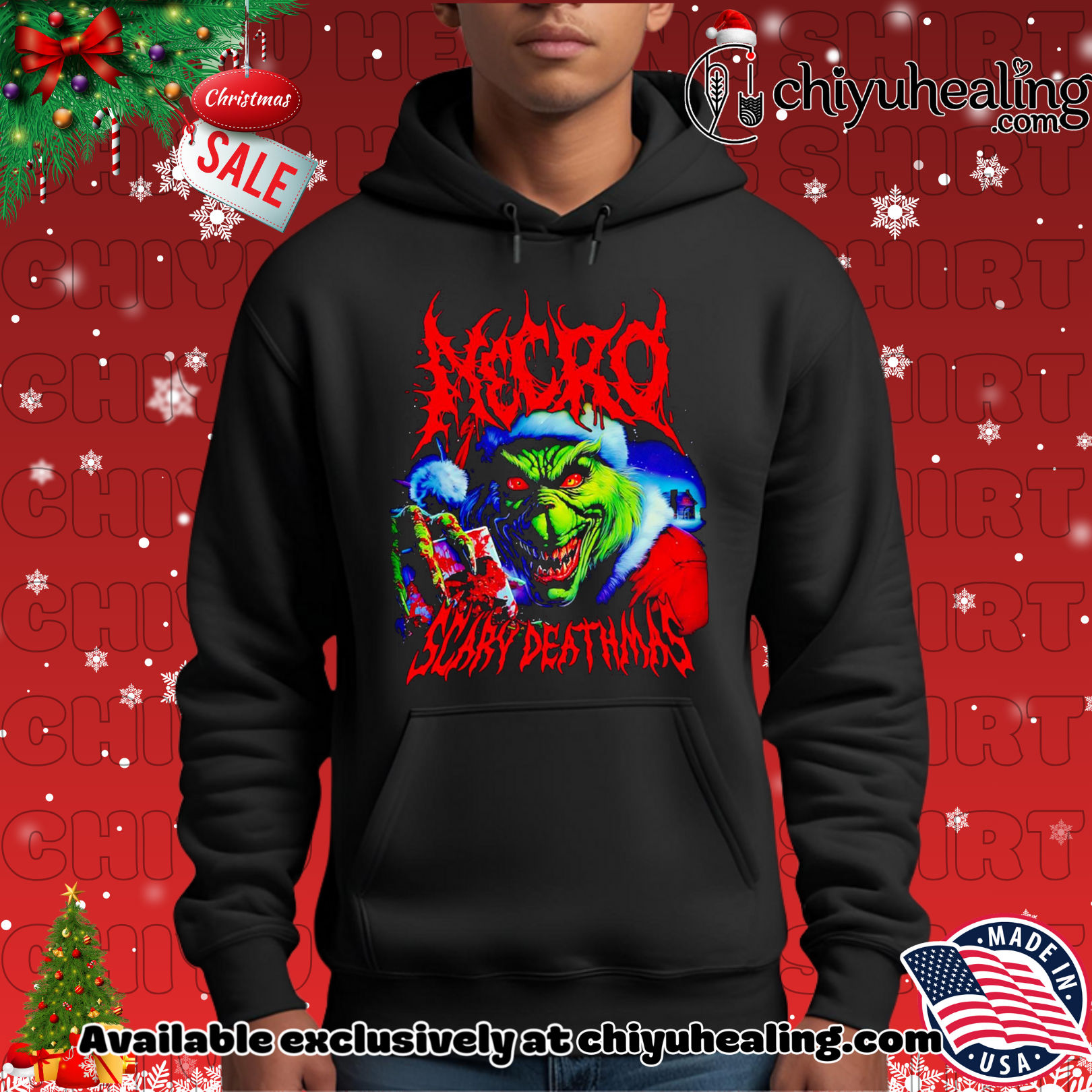 Grinch Necro Scary Deathmas Christmas graphic shirt, Hoodie, Sweatshirt, Poster Canvas, Mug, Ornaments 2 Grinch Necro Scary Deathmas Christmas graphic shirt, Hoodie, Sweatshirt, Poster Canvas, Mug, Ornaments
