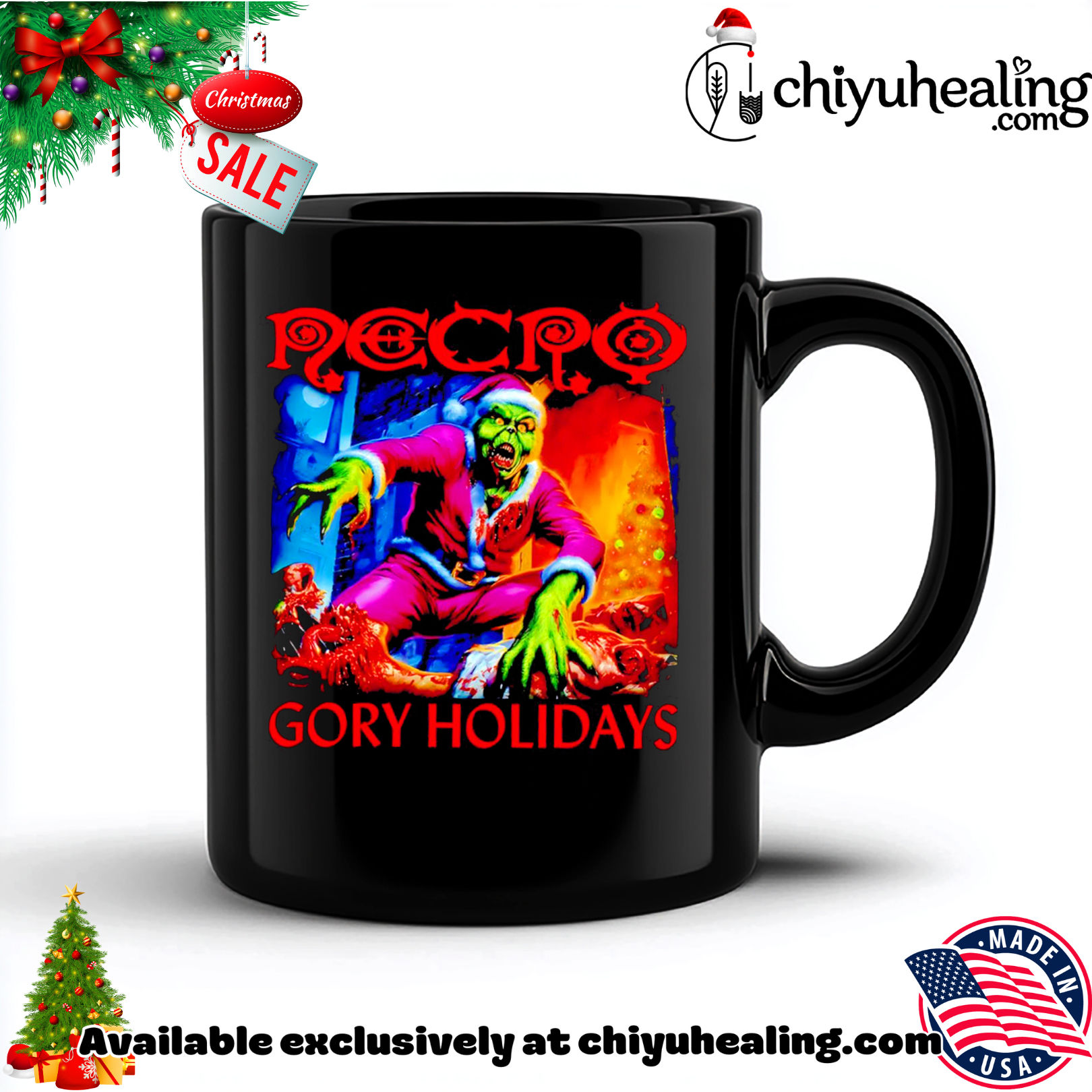 Grinch Zombie Necro Gory Holidays Christmas graphic shirt, Hoodie, Sweatshirt, Poster Canvas, Mug, Ornaments 6 Grinch Zombie Necro Gory Holidays Christmas graphic shirt, Hoodie, Sweatshirt, Poster Canvas, Mug, Ornaments