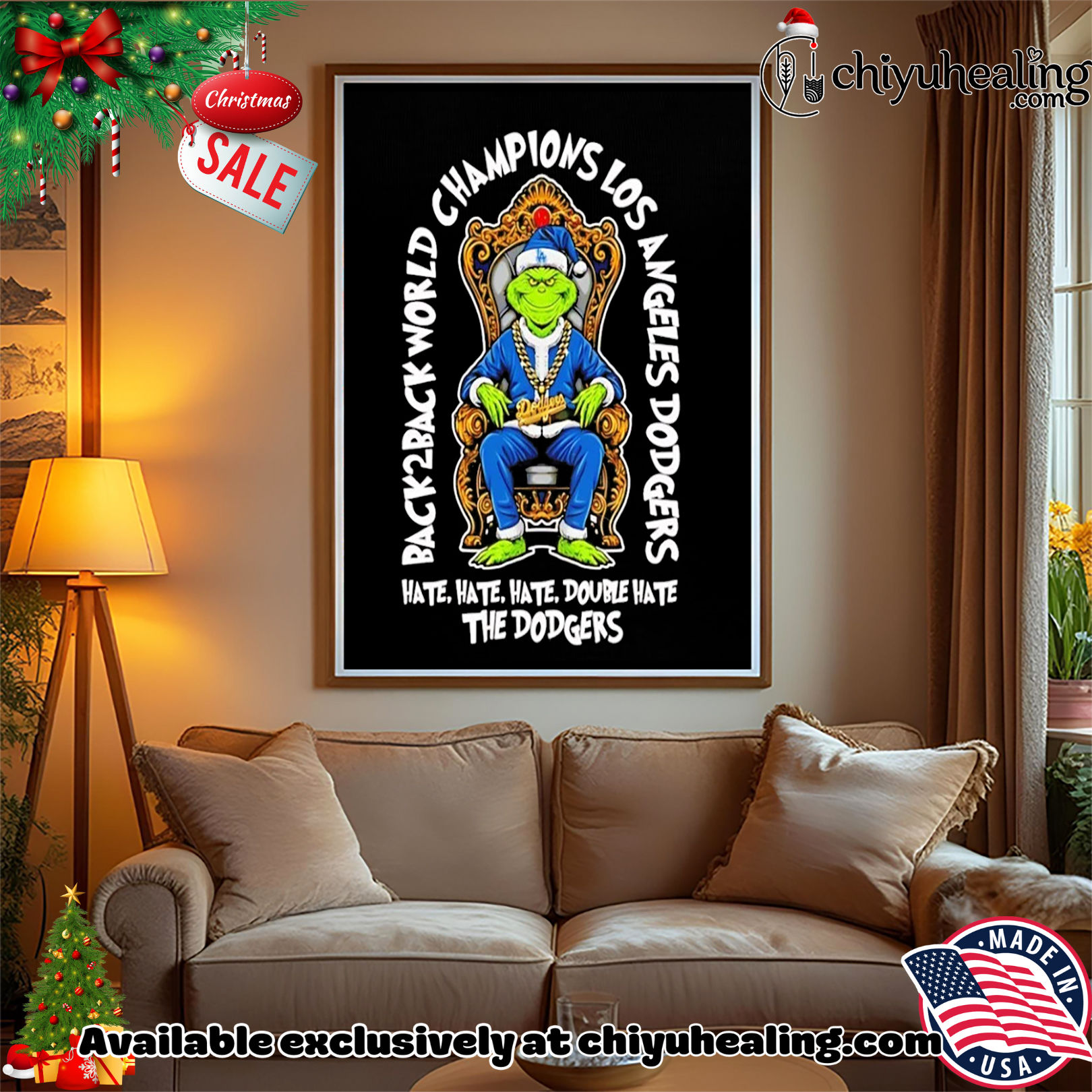 Grinch back 2 back WS Champions LA Dodgers 2025 hate hate double hate shirt, Hoodie, Sweatshirt, Poster Canvas, Mug, Ornaments Grinch back 2 back WS Champions LA Dodgers 2025 hate hate double hate shirt, Hoodie, Sweatshirt, Poster Canvas, Mug, Ornaments