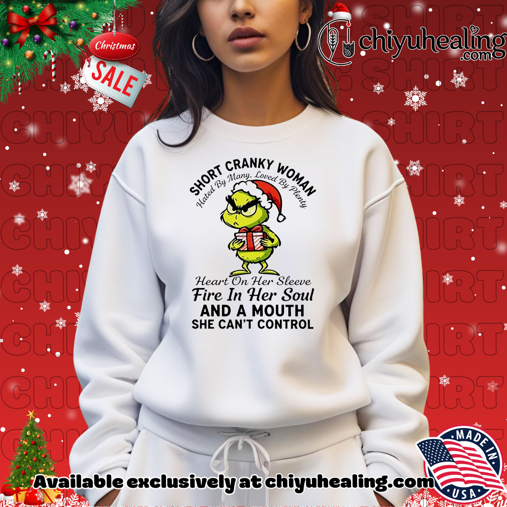 Grinch short cranky woman hated by many loved by plenty heart on her sleeve Christmas ornament, Hoodie, Sweatshirt, Poster Canvas, Mug, Ornaments Grinch short cranky woman hated by many loved by plenty heart on her sleeve Christmas ornament, Hoodie, Sweatshirt, Poster Canvas, Mug, Ornaments