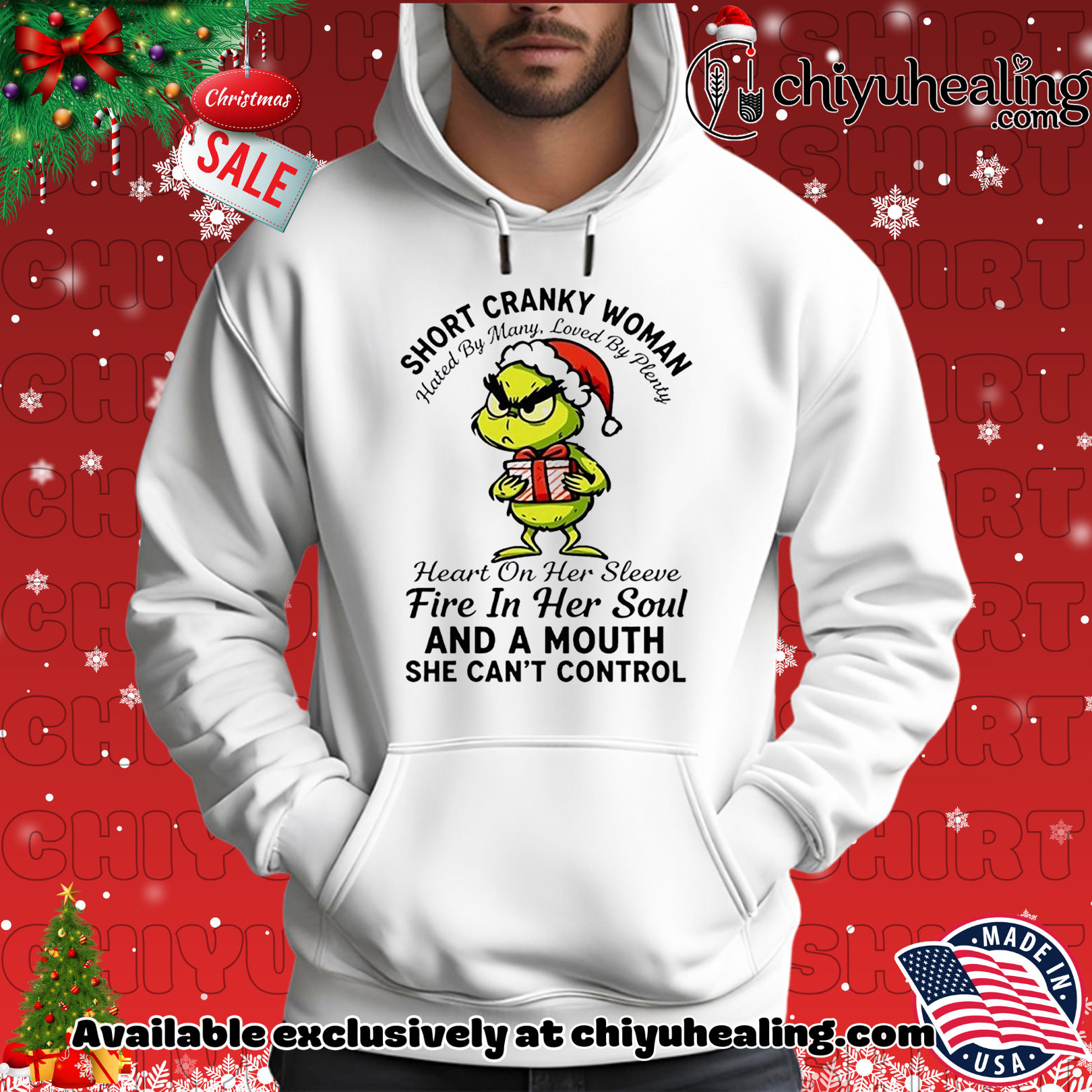 Grinch short cranky woman hated by many loved by plenty heart on her sleeve Christmas ornament, Hoodie, Sweatshirt, Poster Canvas, Mug, Ornaments 2 Grinch short cranky woman hated by many loved by plenty heart on her sleeve Christmas ornament, Hoodie, Sweatshirt, Poster Canvas, Mug, Ornaments
