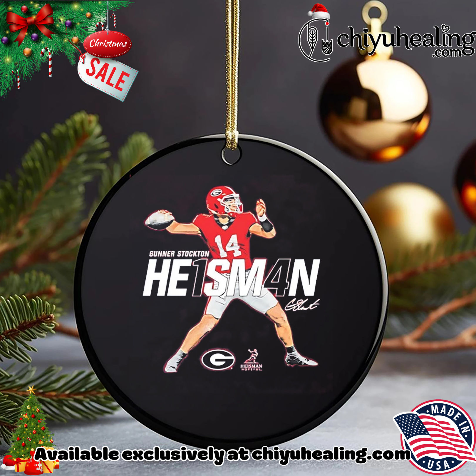 Gunner Stockton Georgia Bulldogs Heisman Stance 2025 shirt, Hoodie, Sweatshirt, Poster Canvas, Mug, Ornaments Gunner Stockton Georgia Bulldogs Heisman Stance 2025 shirt, Hoodie, Sweatshirt, Poster Canvas, Mug, Ornaments