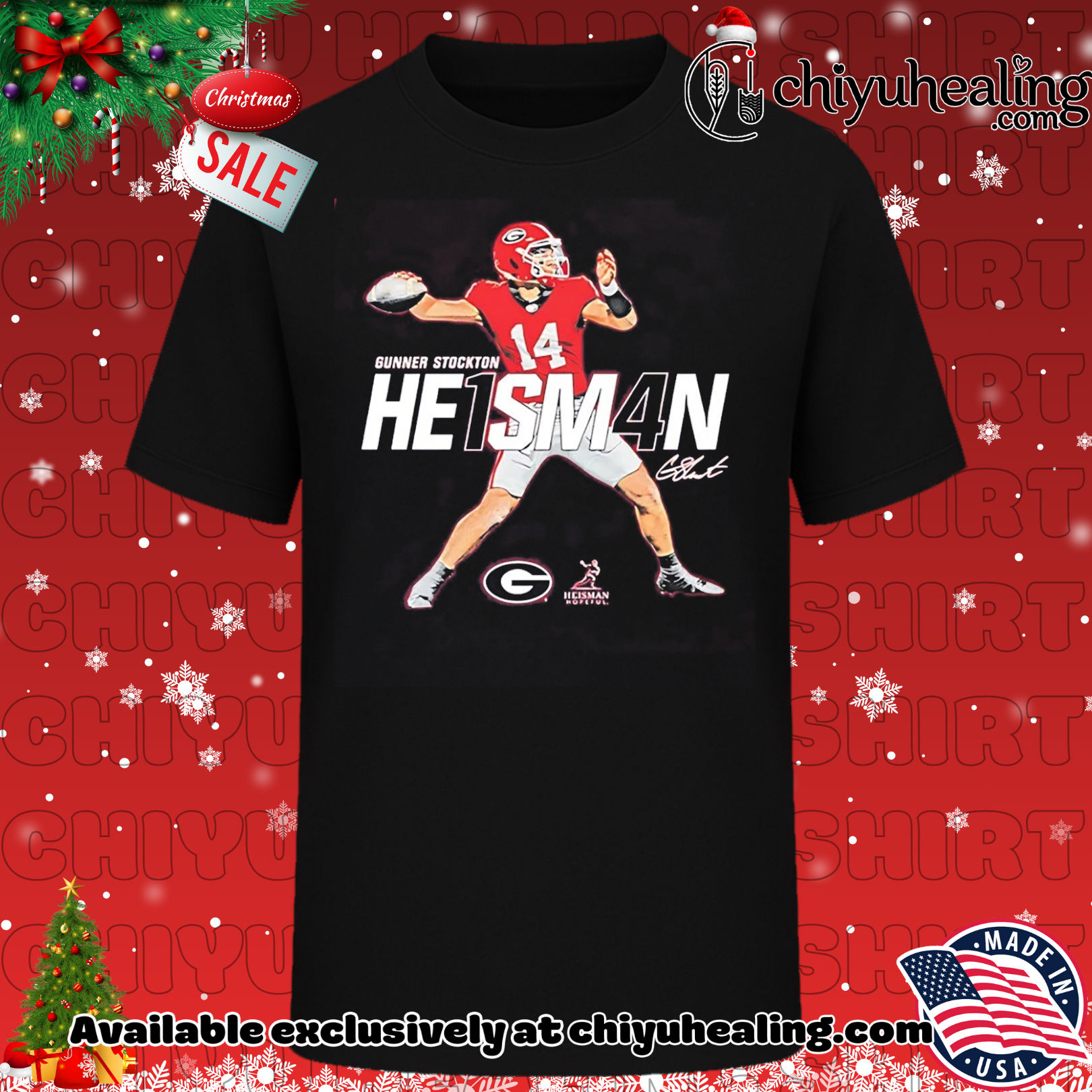 Gunner Stockton Georgia Bulldogs Heisman Stance 2025 shirt, Hoodie, Sweatshirt, Poster Canvas, Mug, Ornaments 6 Gunner Stockton Georgia Bulldogs Heisman Stance 2025 shirt, Hoodie, Sweatshirt, Poster Canvas, Mug, Ornaments