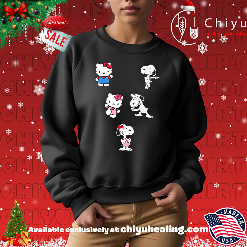 Hello Kitty And Snoopy shirt, Hoodie, Sweatshirt, Poster Canvas, Mug, Ornaments Hello Kitty And Snoopy shirt, Hoodie, Sweatshirt, Poster Canvas, Mug, Ornaments