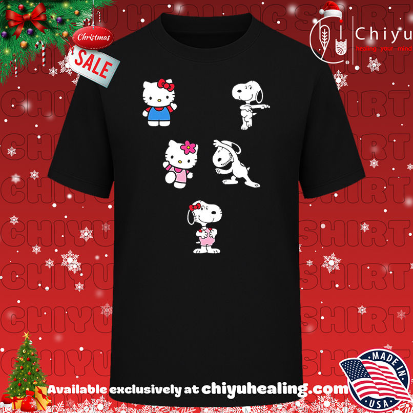 Hello Kitty And Snoopy shirt, Hoodie, Sweatshirt, Poster Canvas, Mug, Ornaments