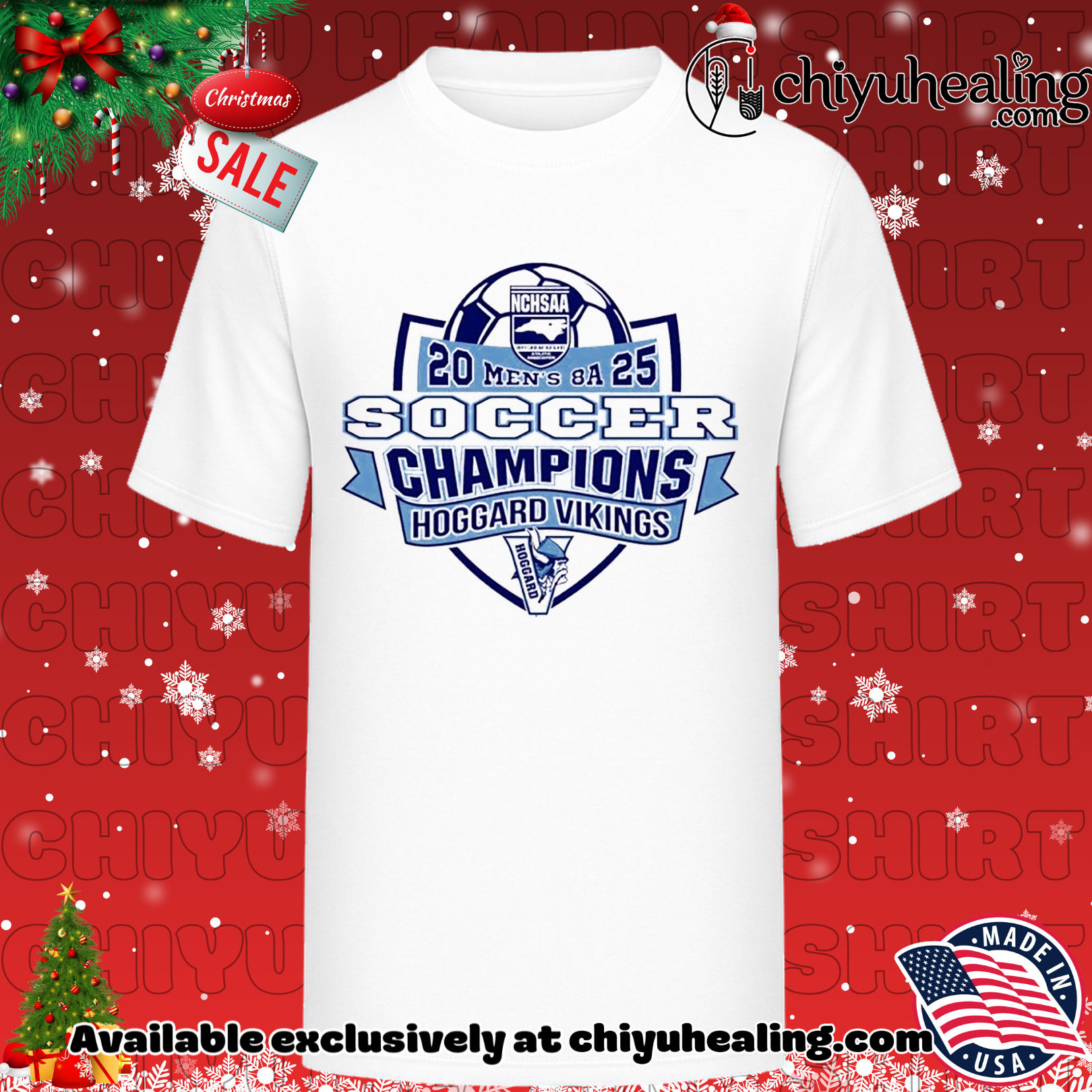Hoggard Vikings 2025 NCHSAA Soccer Division 8A Champions Christmas ornament, Hoodie, Sweatshirt, Poster Canvas, Mug, Ornaments