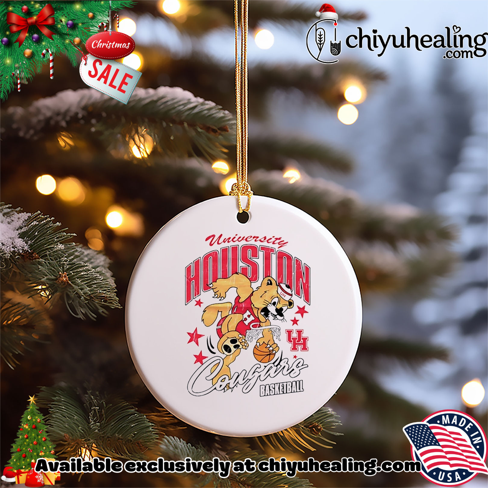 Houston University Cougars basketball 2025 mascot Christmas ornament, Hoodie, Sweatshirt, Poster Canvas, Mug, Ornaments 5 Houston University Cougars basketball 2025 mascot Christmas ornament, Hoodie, Sweatshirt, Poster Canvas, Mug, Ornaments