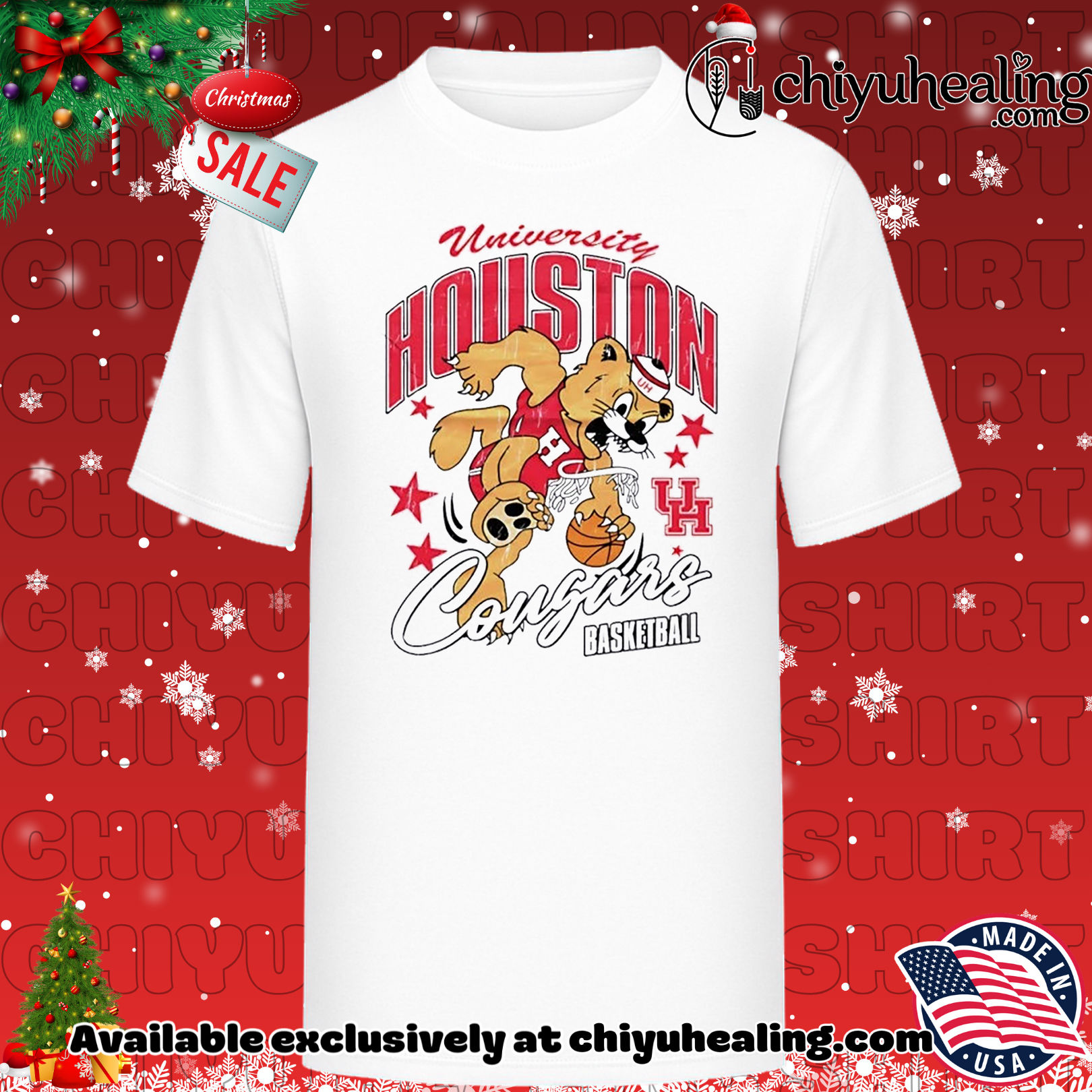 Houston University Cougars basketball 2025 mascot Christmas ornament, Hoodie, Sweatshirt, Poster Canvas, Mug, Ornaments